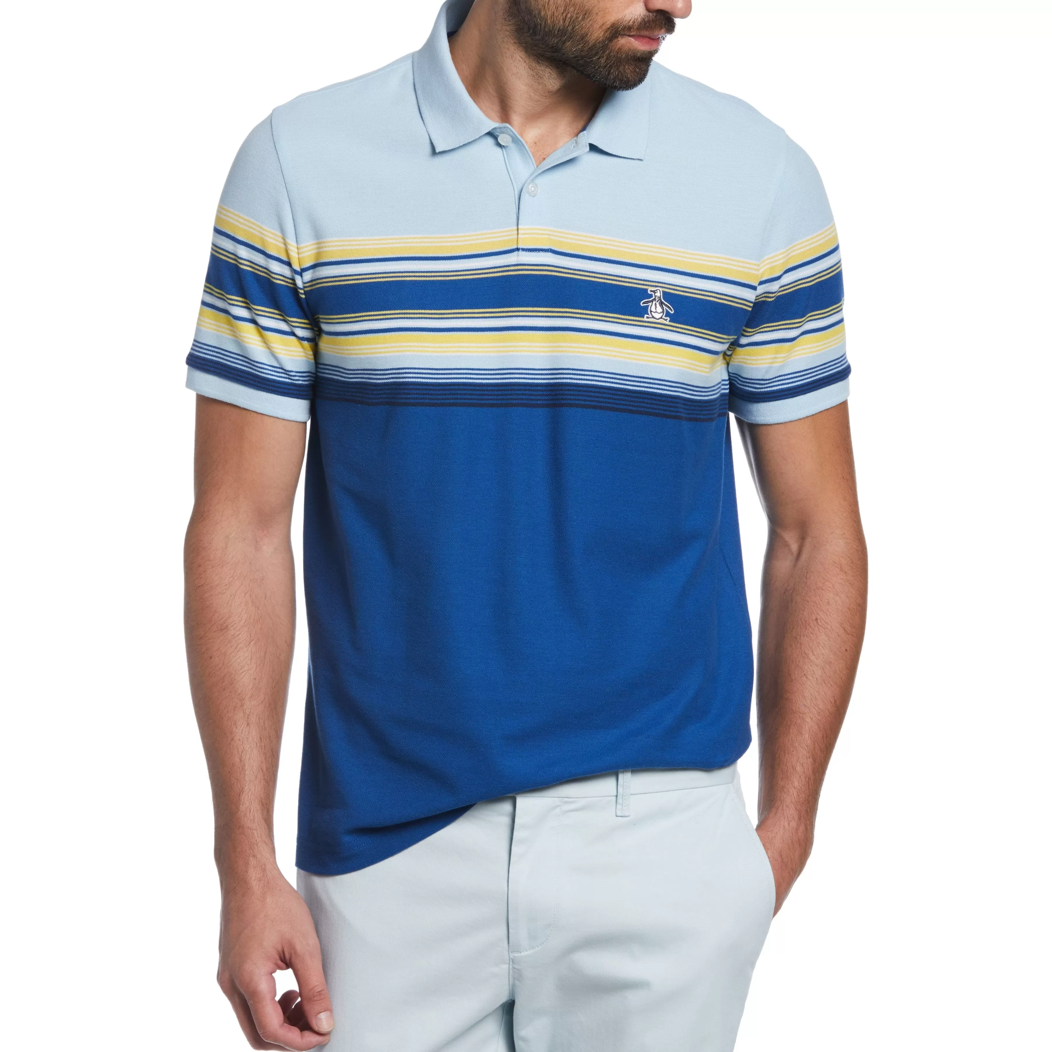 Best Engineered Stripe Pique Polo Men Polos