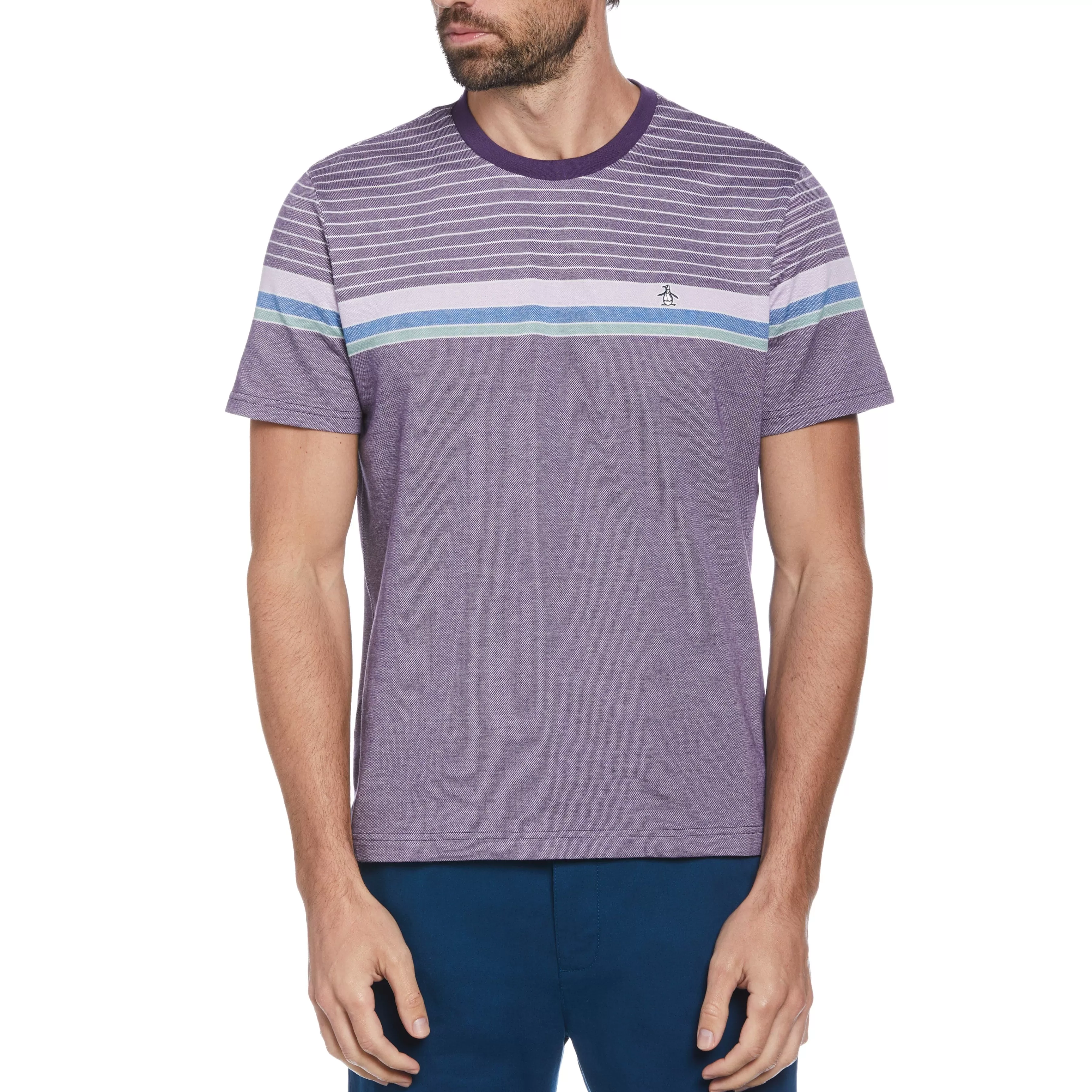 Cheap Engineered Stripe Pique Tee Men Tees