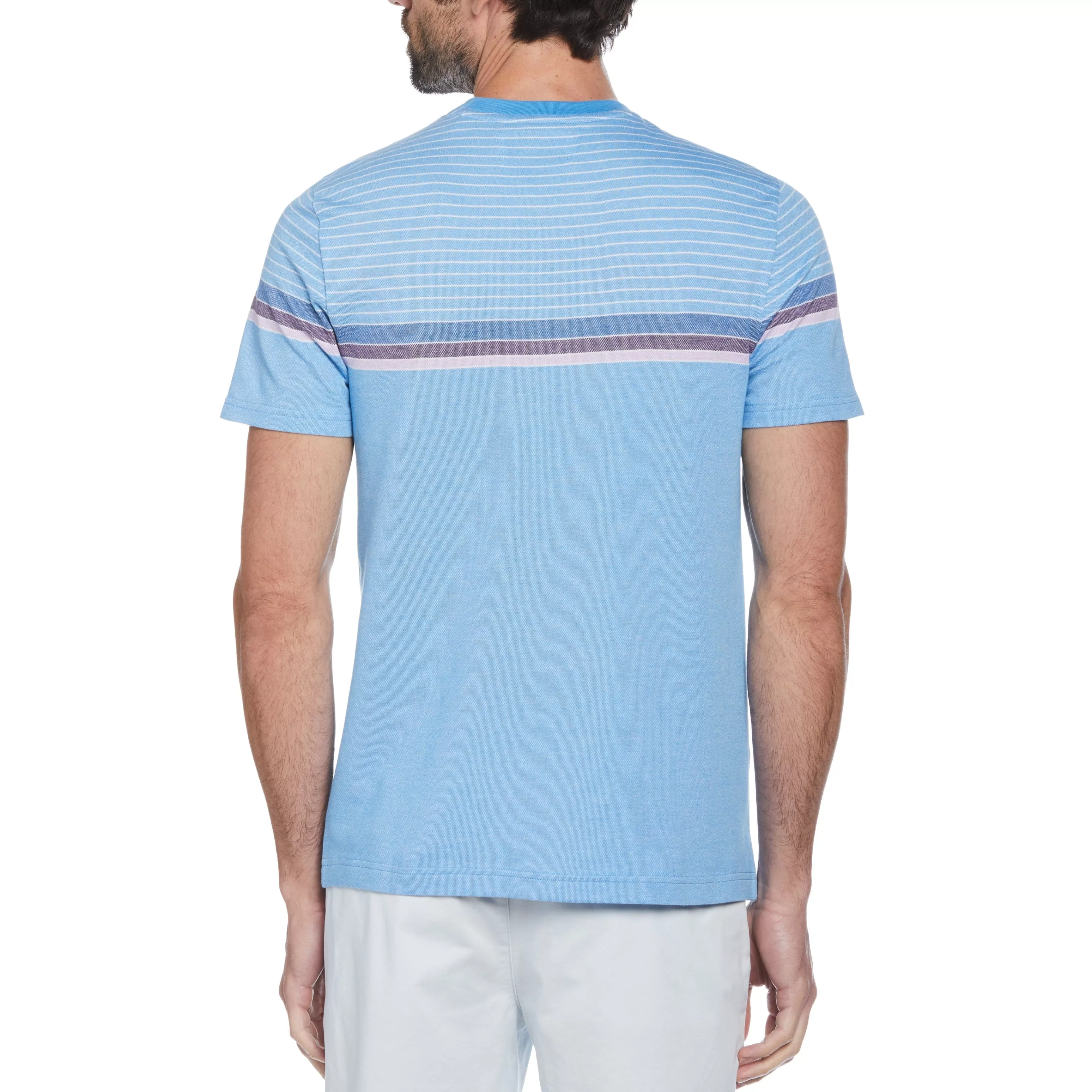Online Engineered Stripe Pique Tee Men Tees