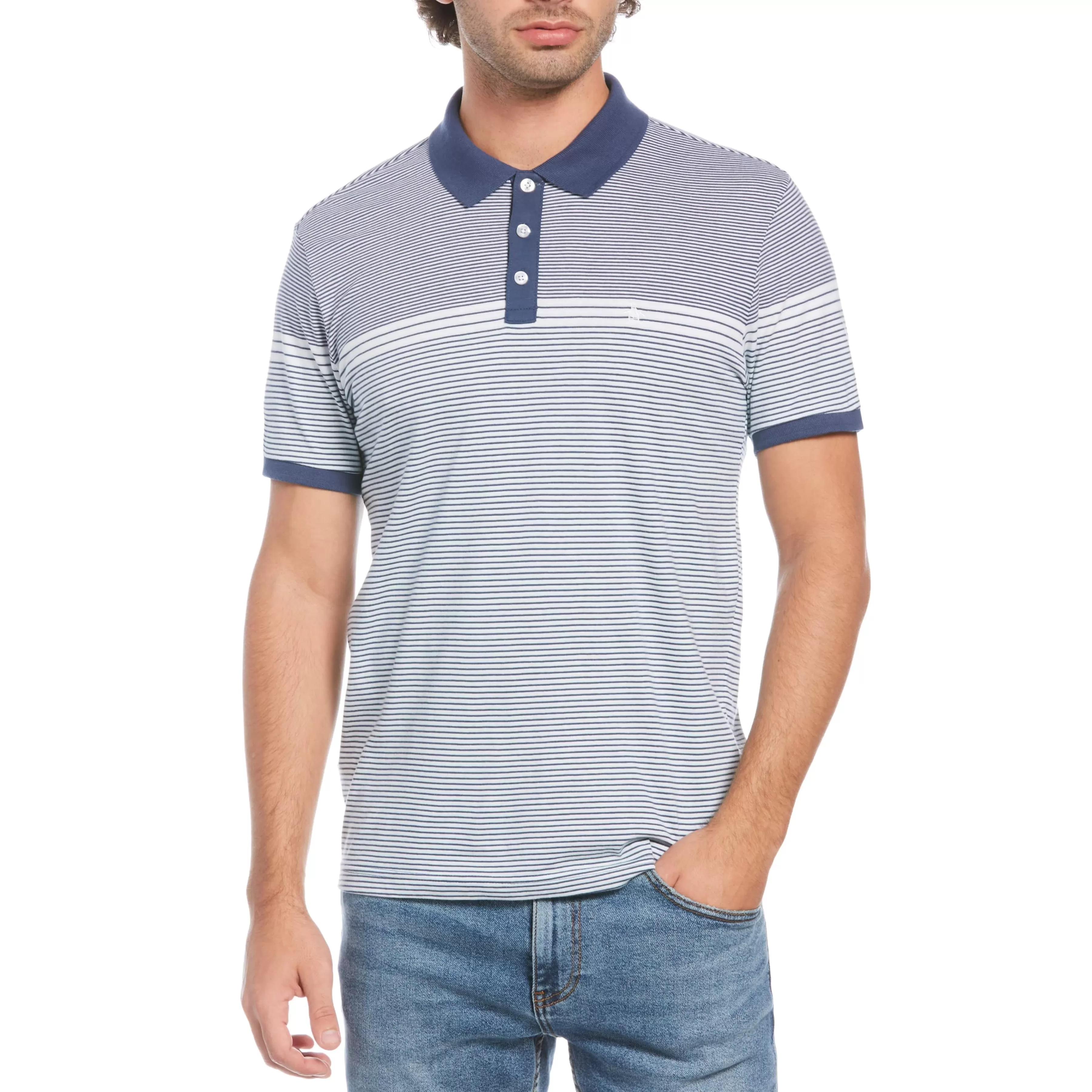 Shop Engineered Stripe Polo Men Polos