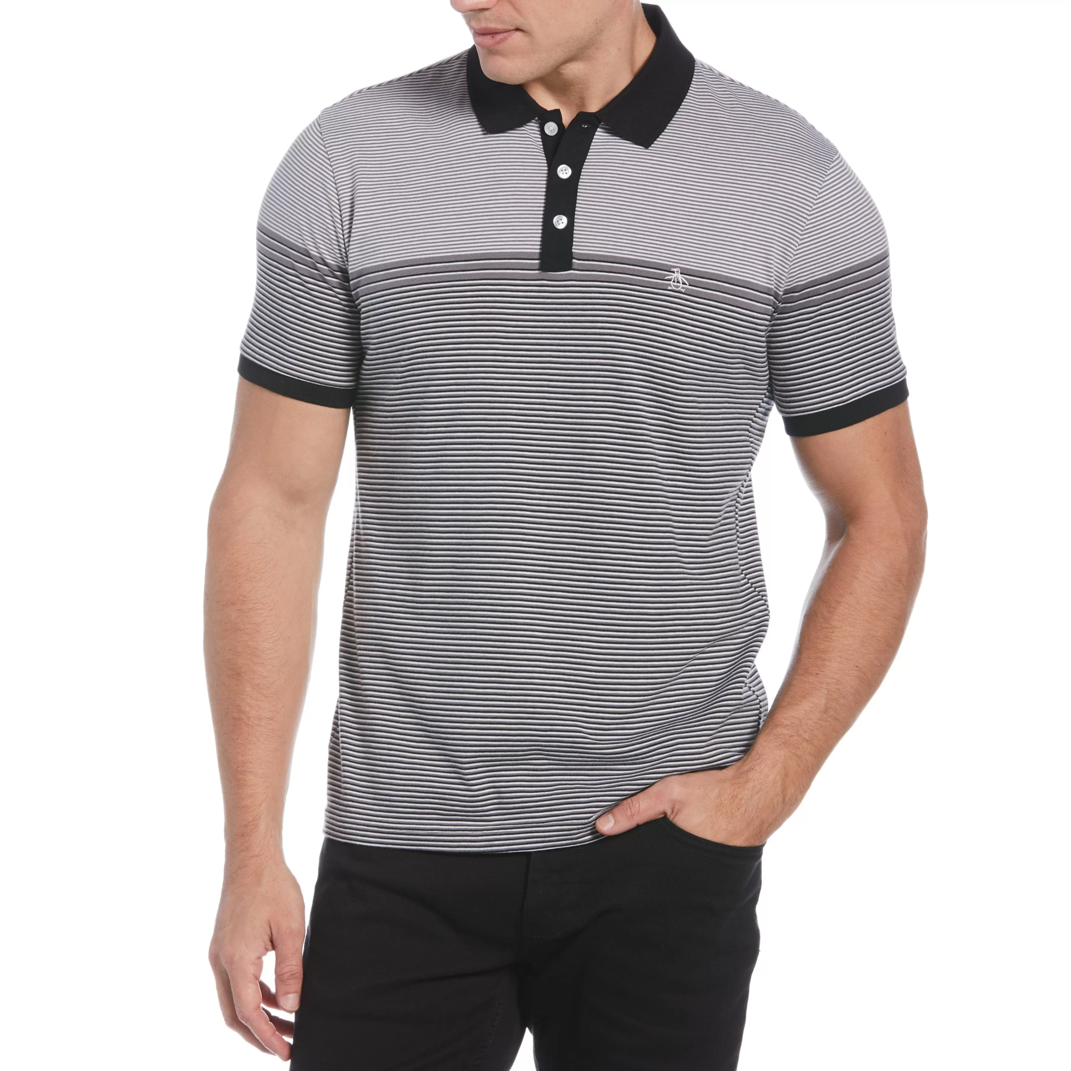 New Engineered Stripe Polo Men Polos