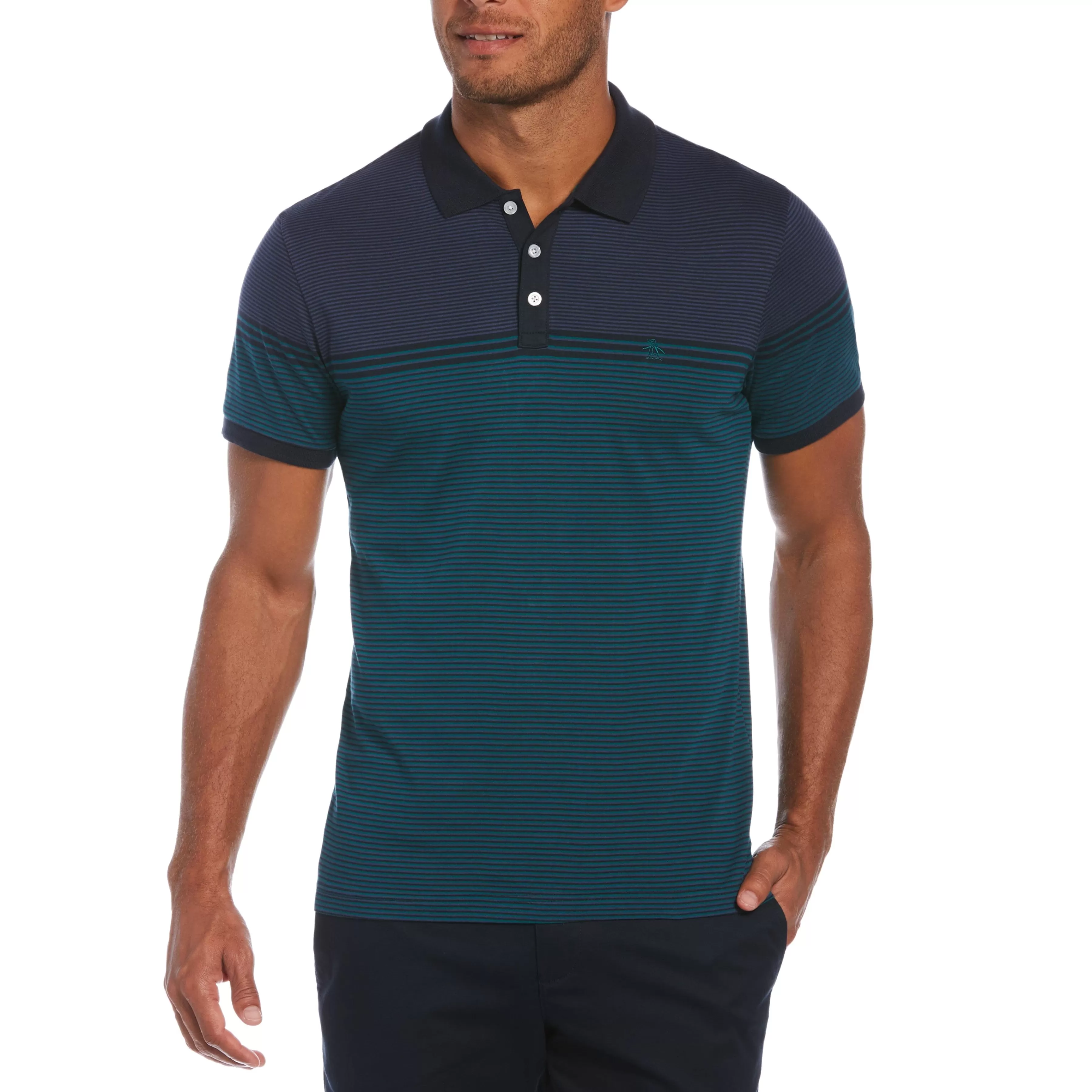 Cheap Engineered Stripe Polo Men Polos