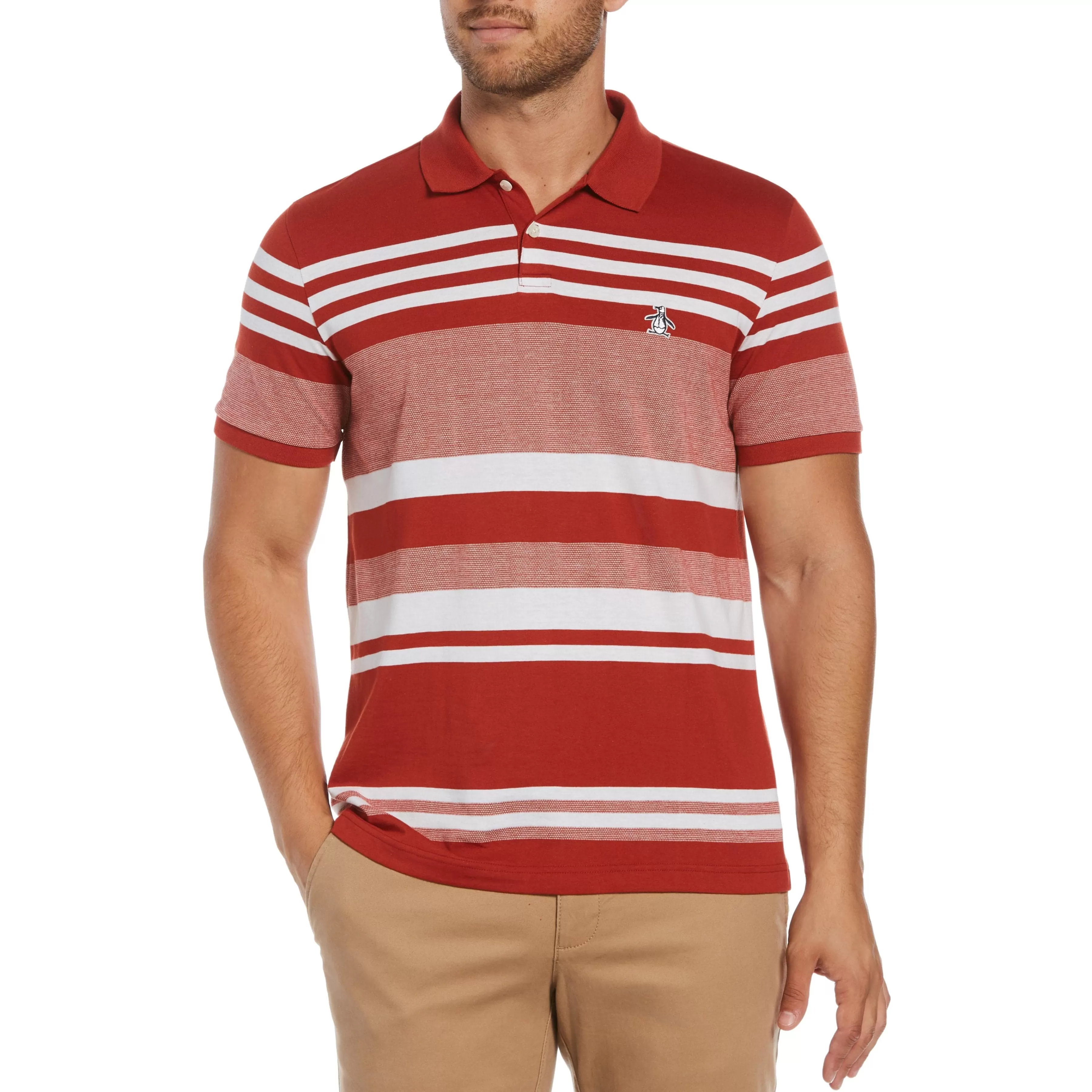 Best Sale Engineered Stripe Polo Men Polos
