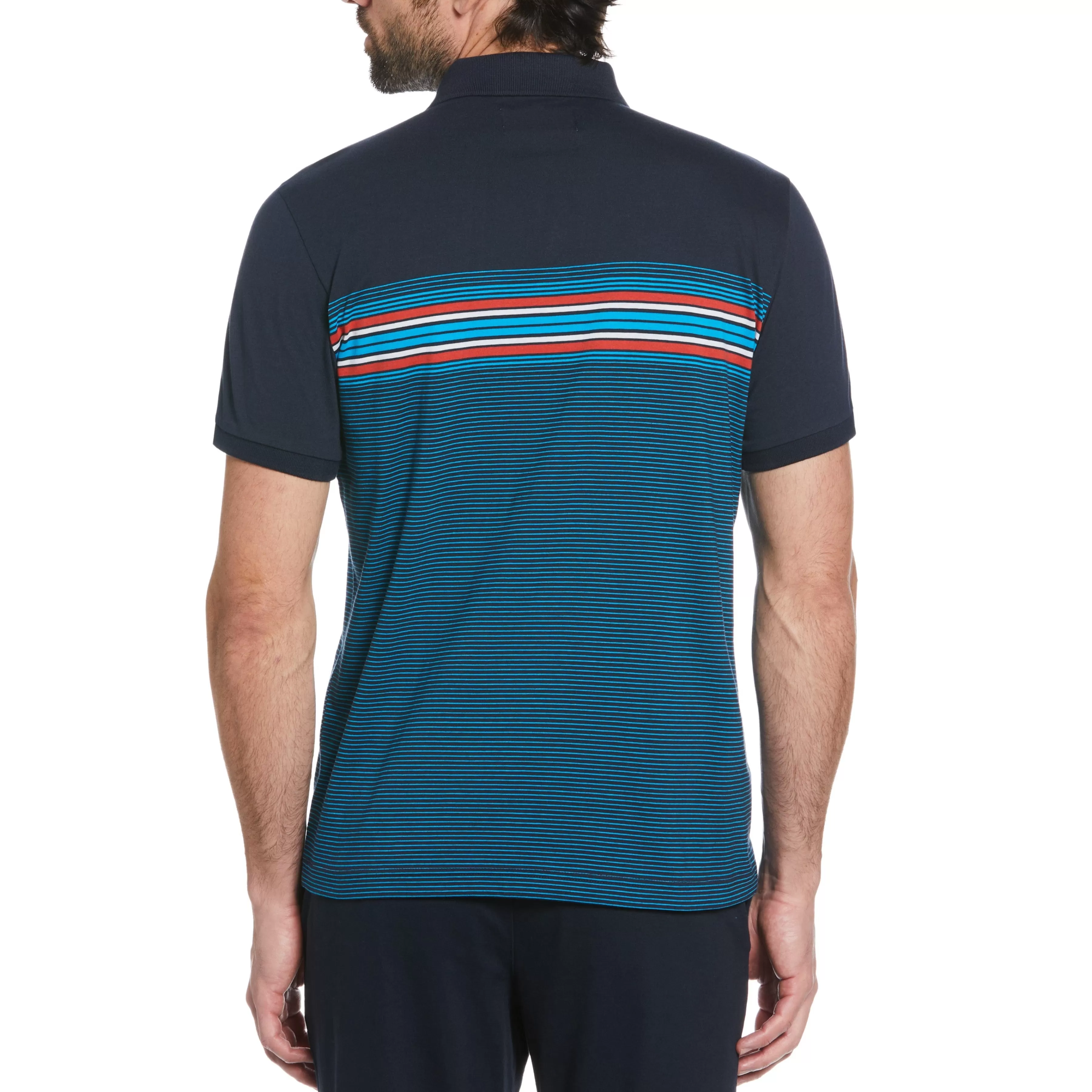 Flash Sale Engineered Stripe Print Polo Men Polos