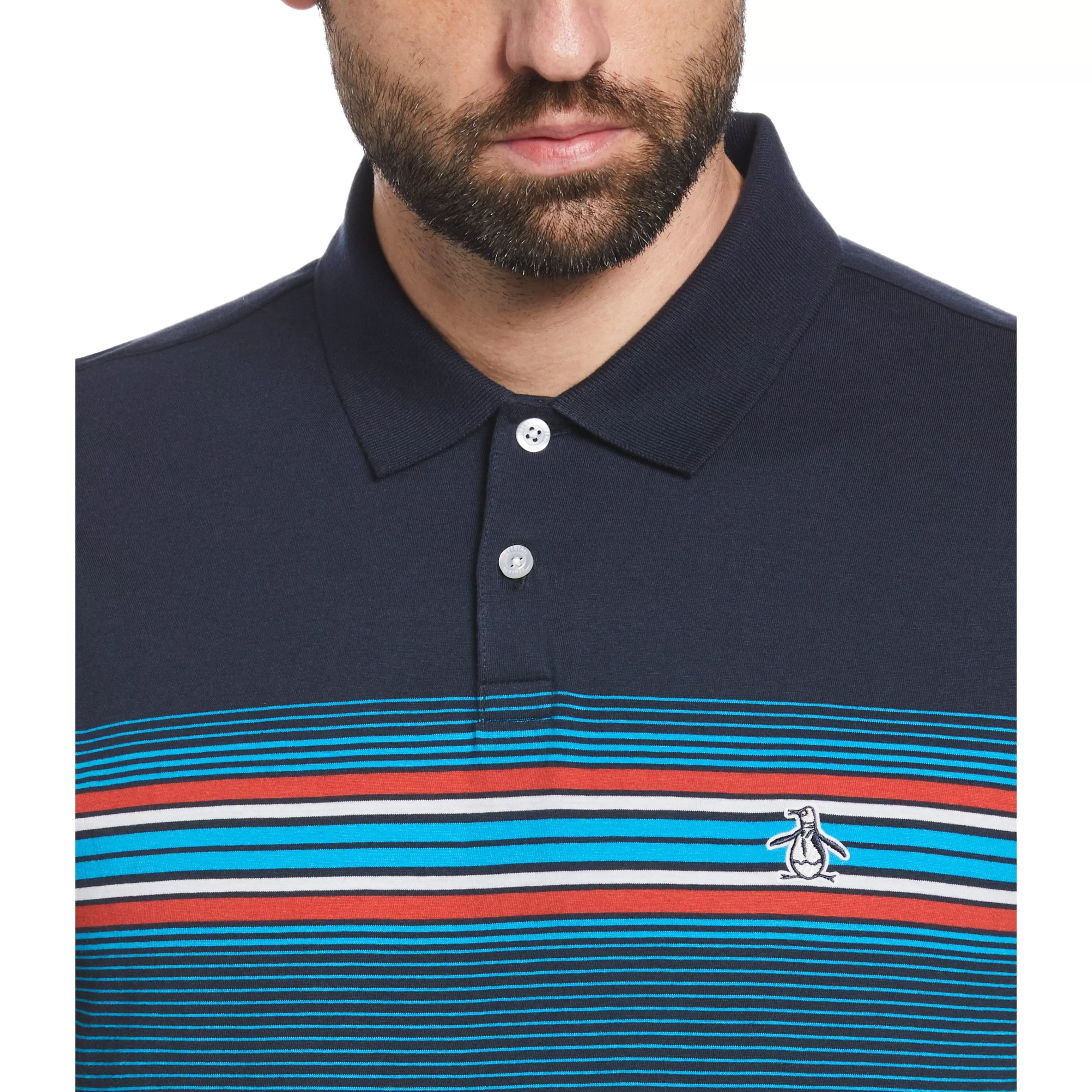 Flash Sale Engineered Stripe Print Polo Men Polos