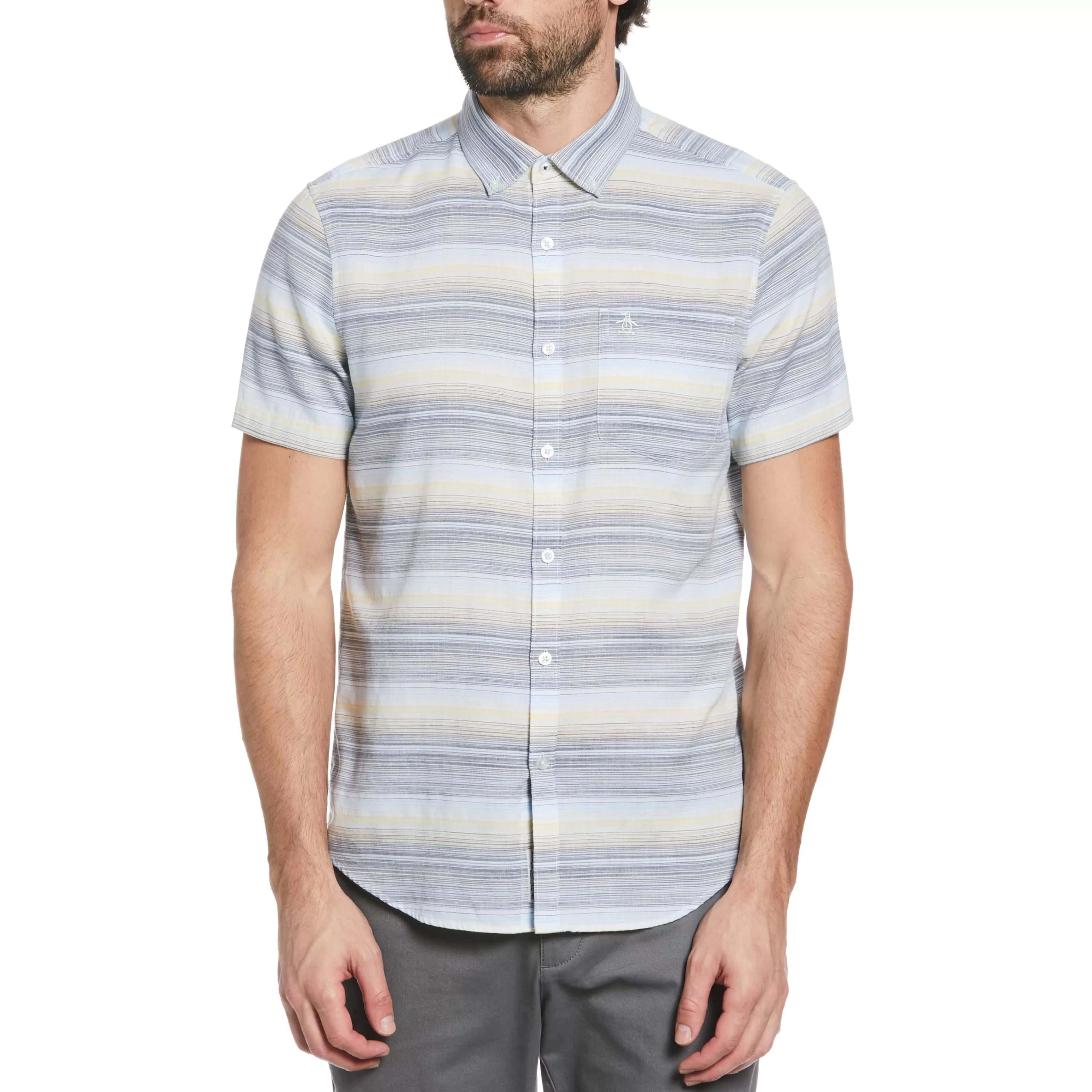 Cheap Faded Engineered Stripe Shirt Men Shirts