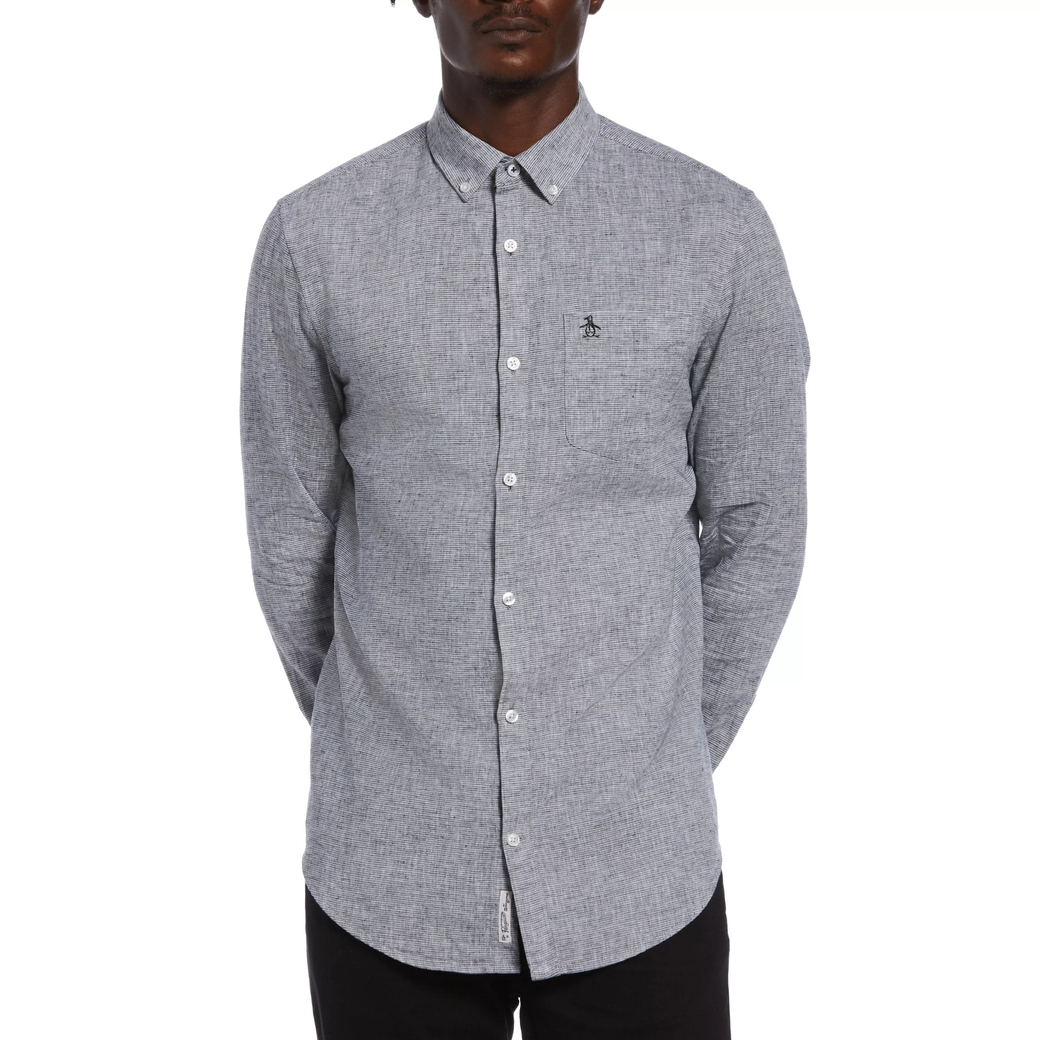 Store Feeder Stripe Linen Shirt Men Shirts