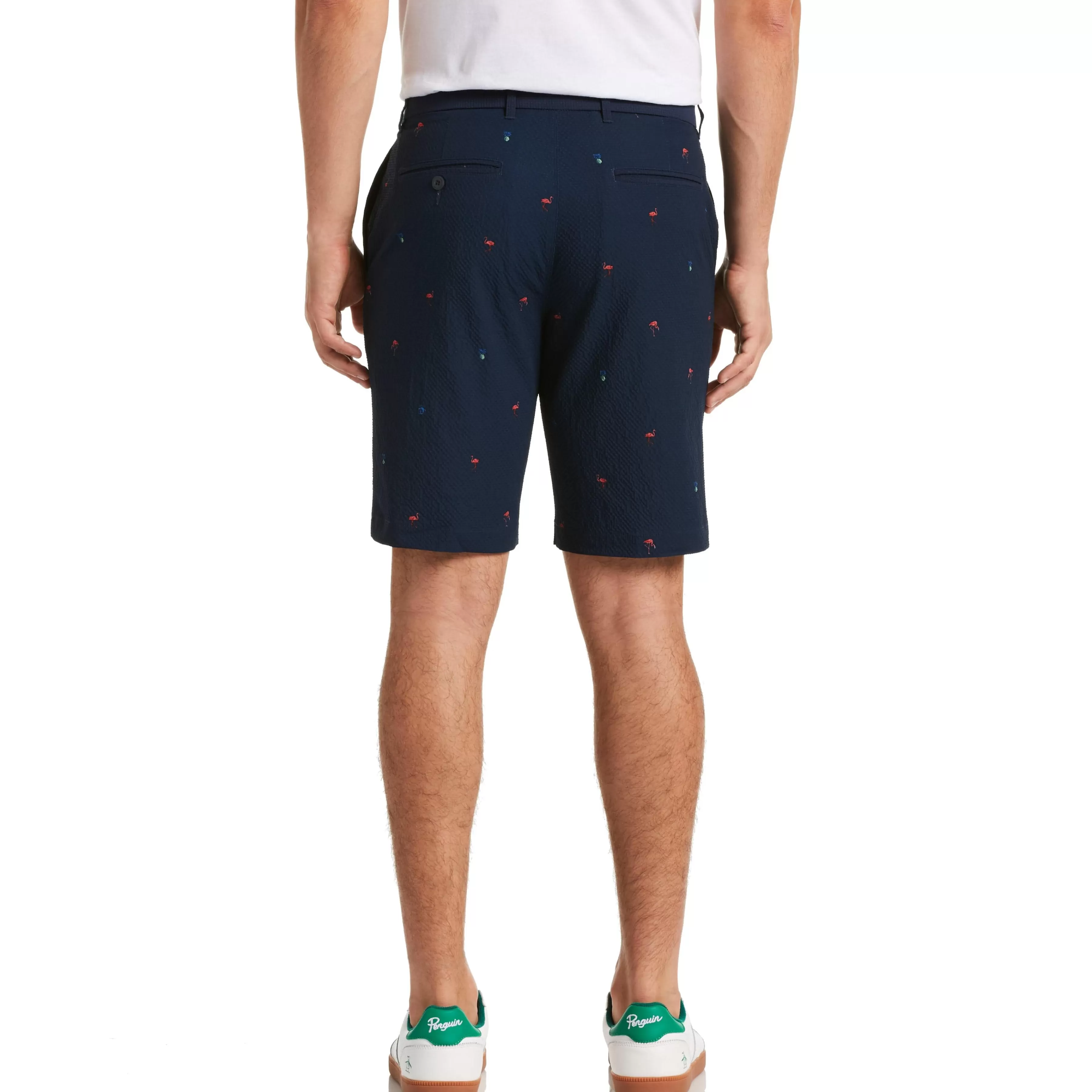 Outlet Flamingo Seersucker Golf Short Men Shorts
