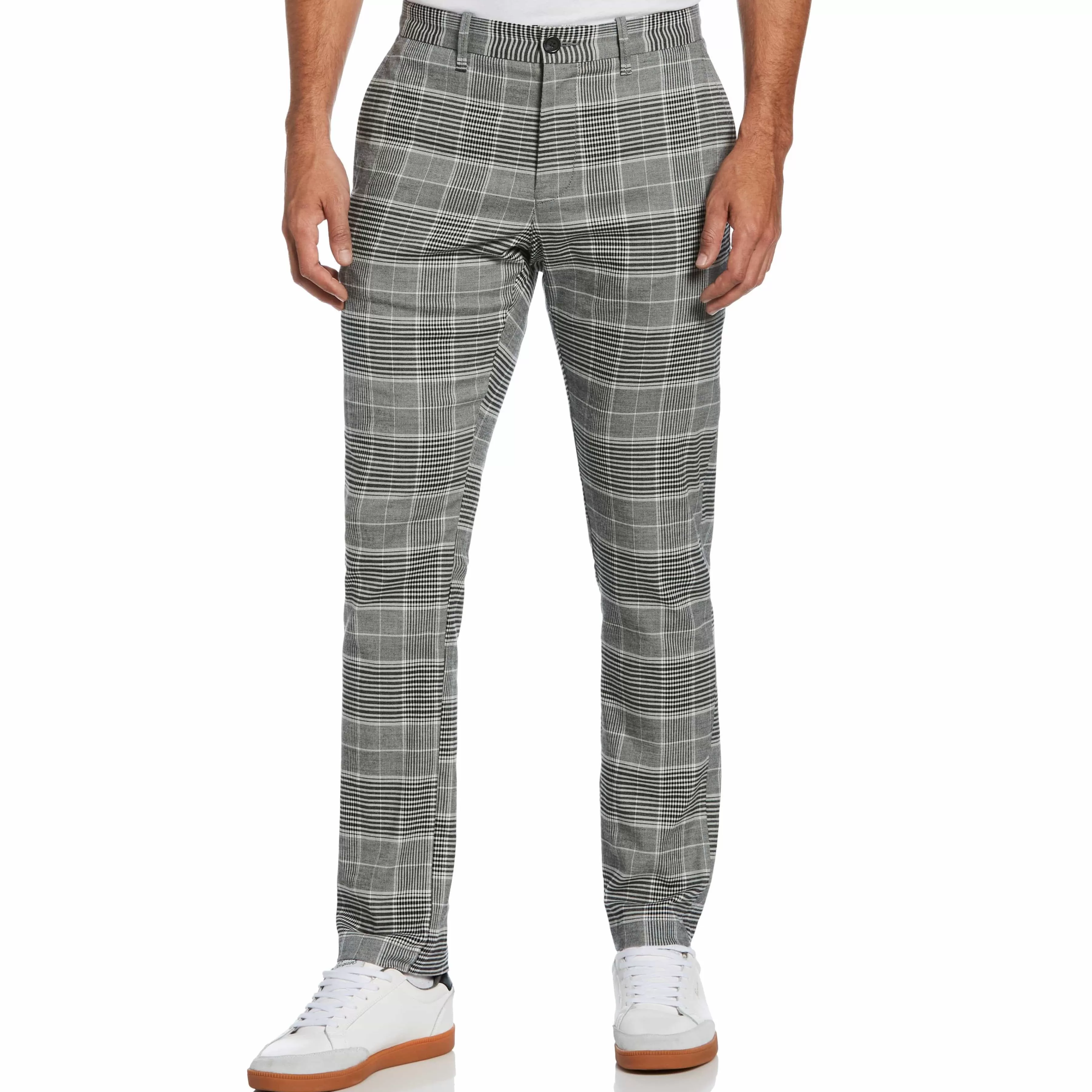Clearance Flat Front Plaid Pant Men Pants