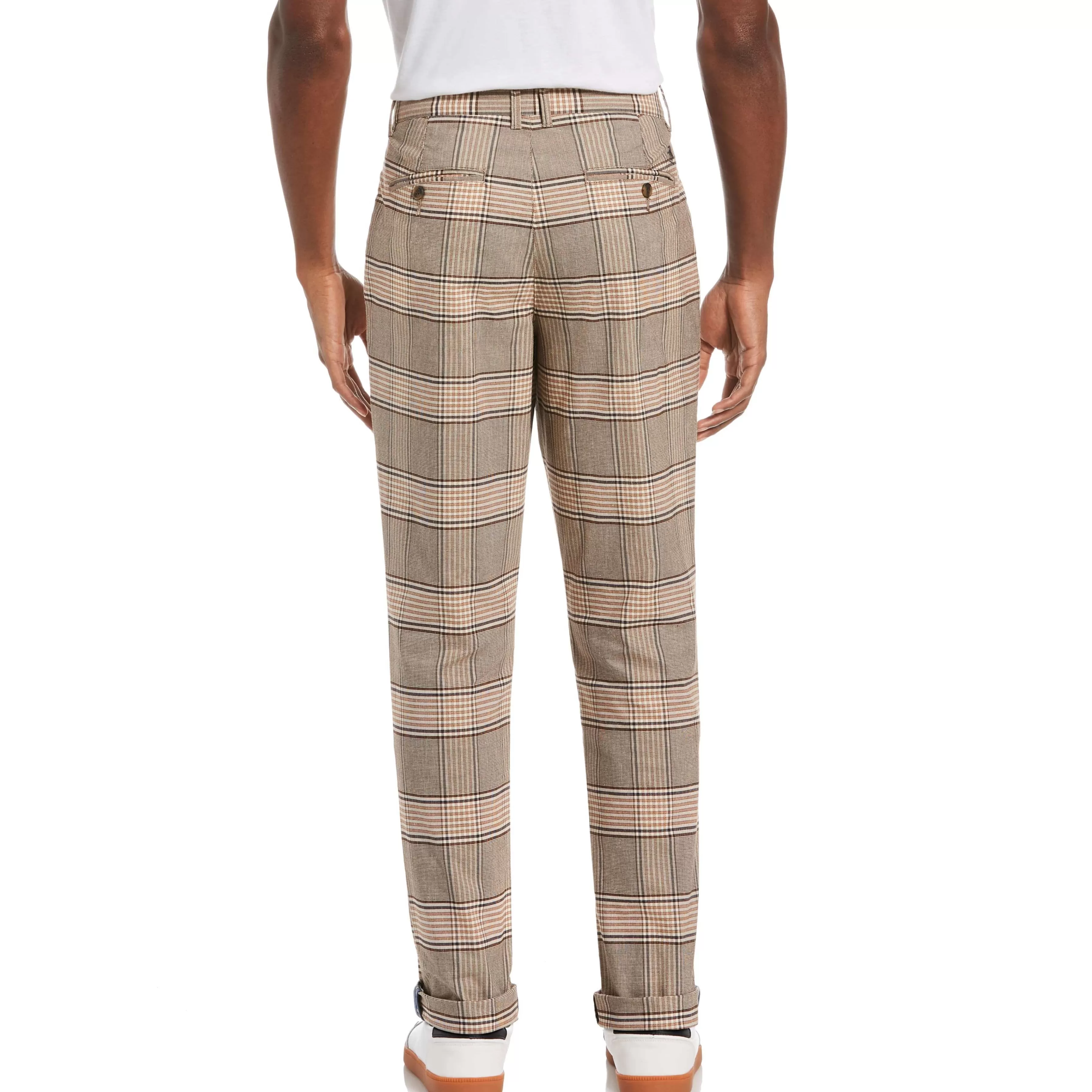 Best Flat Front Plaid Pant Men Pants