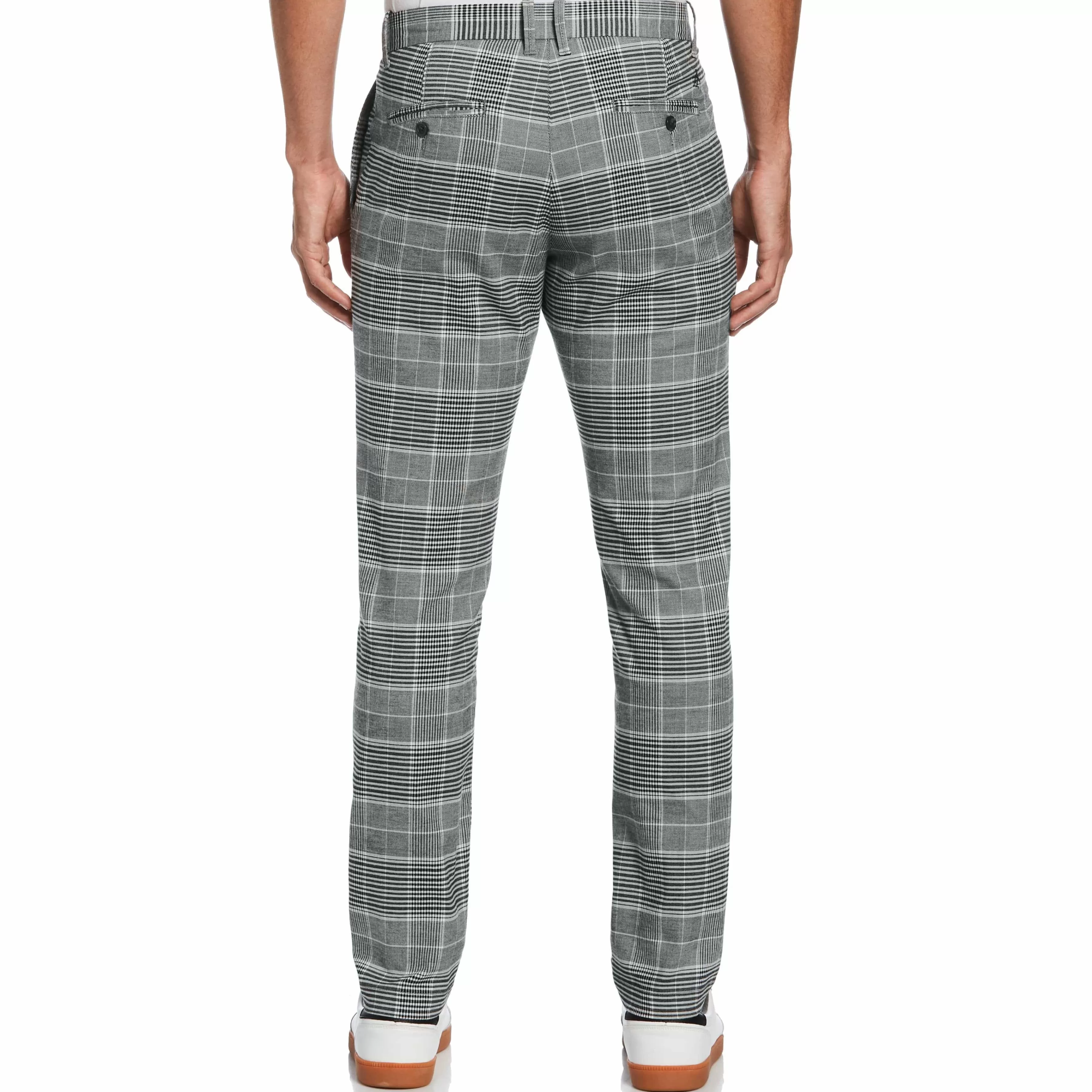 Clearance Flat Front Plaid Pant Men Pants