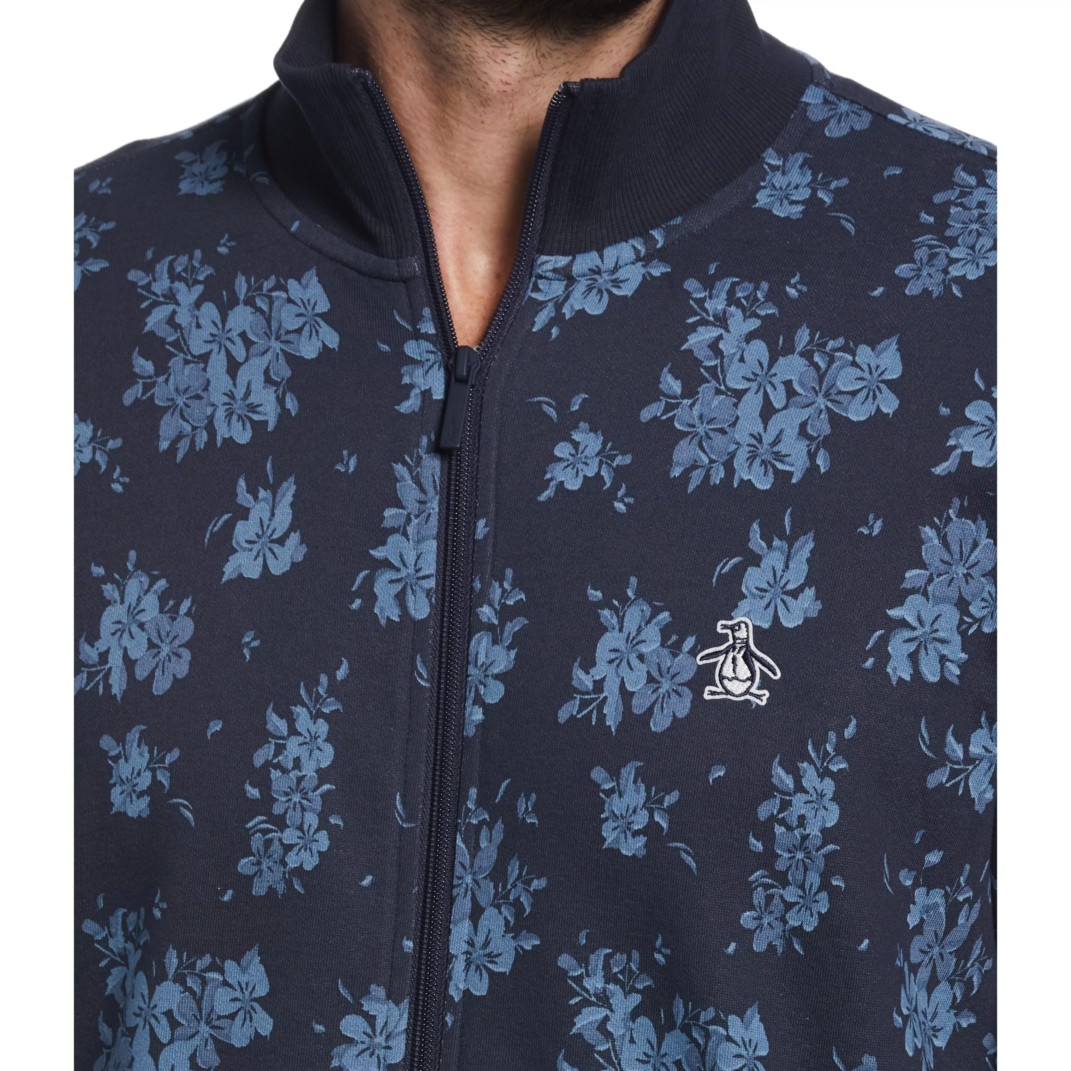 Clearance Floral Fleece Track Jacket Men Jackets & Vests