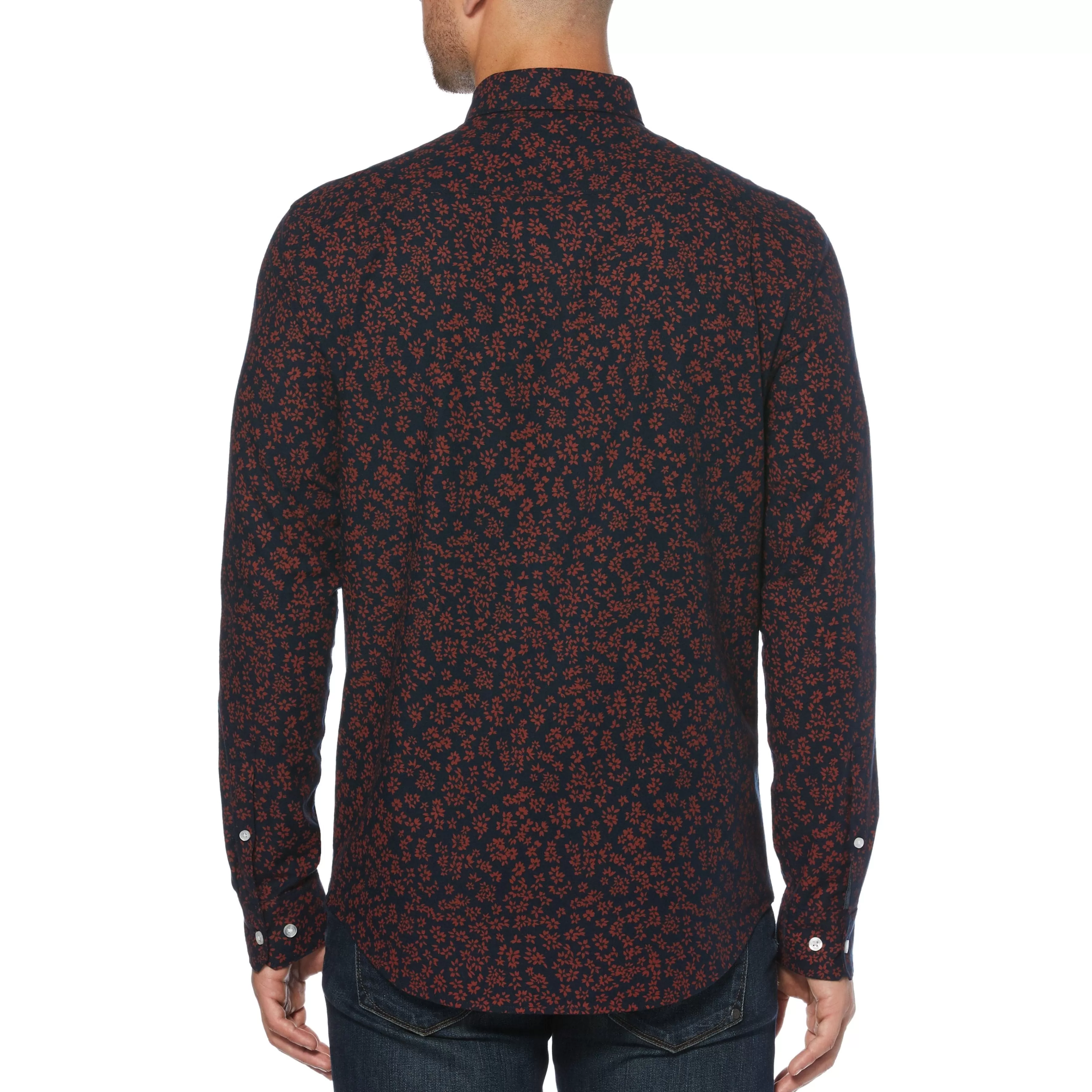 Fashion Floral Print Oxford Shirt Men Shirts
