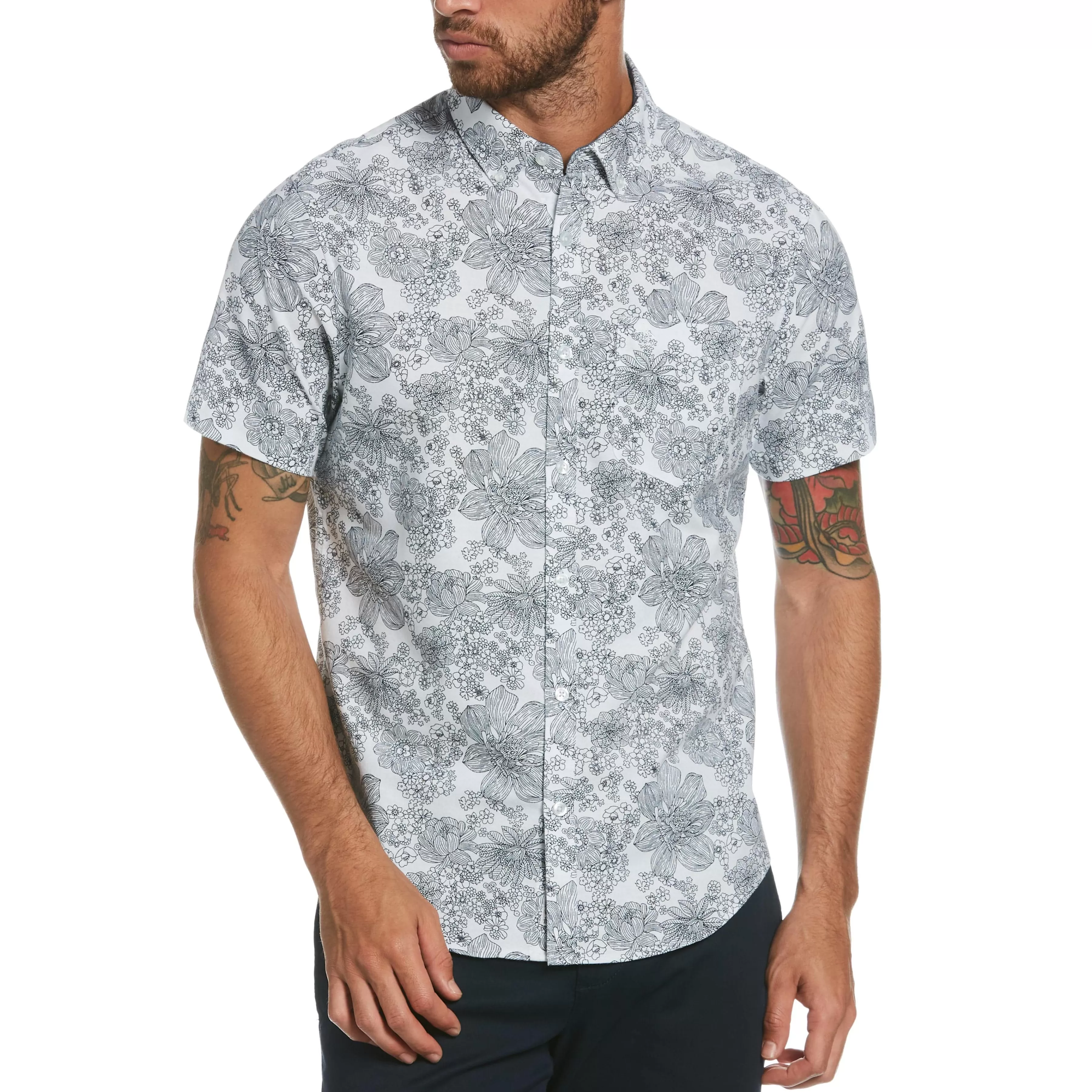 Discount Floral Print Shirt Men Shirts