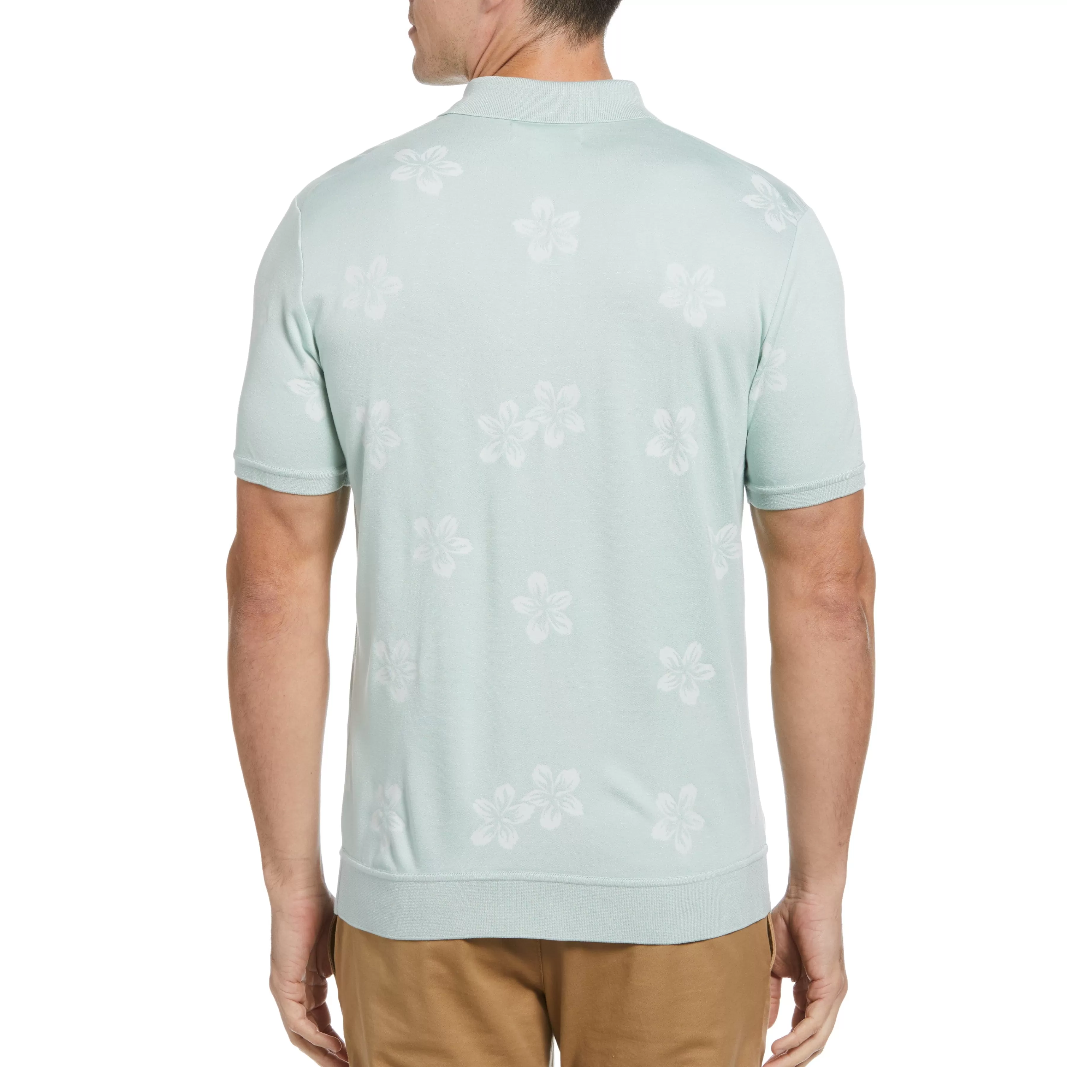 Flash Sale Floral Sweater Polo Men Polos