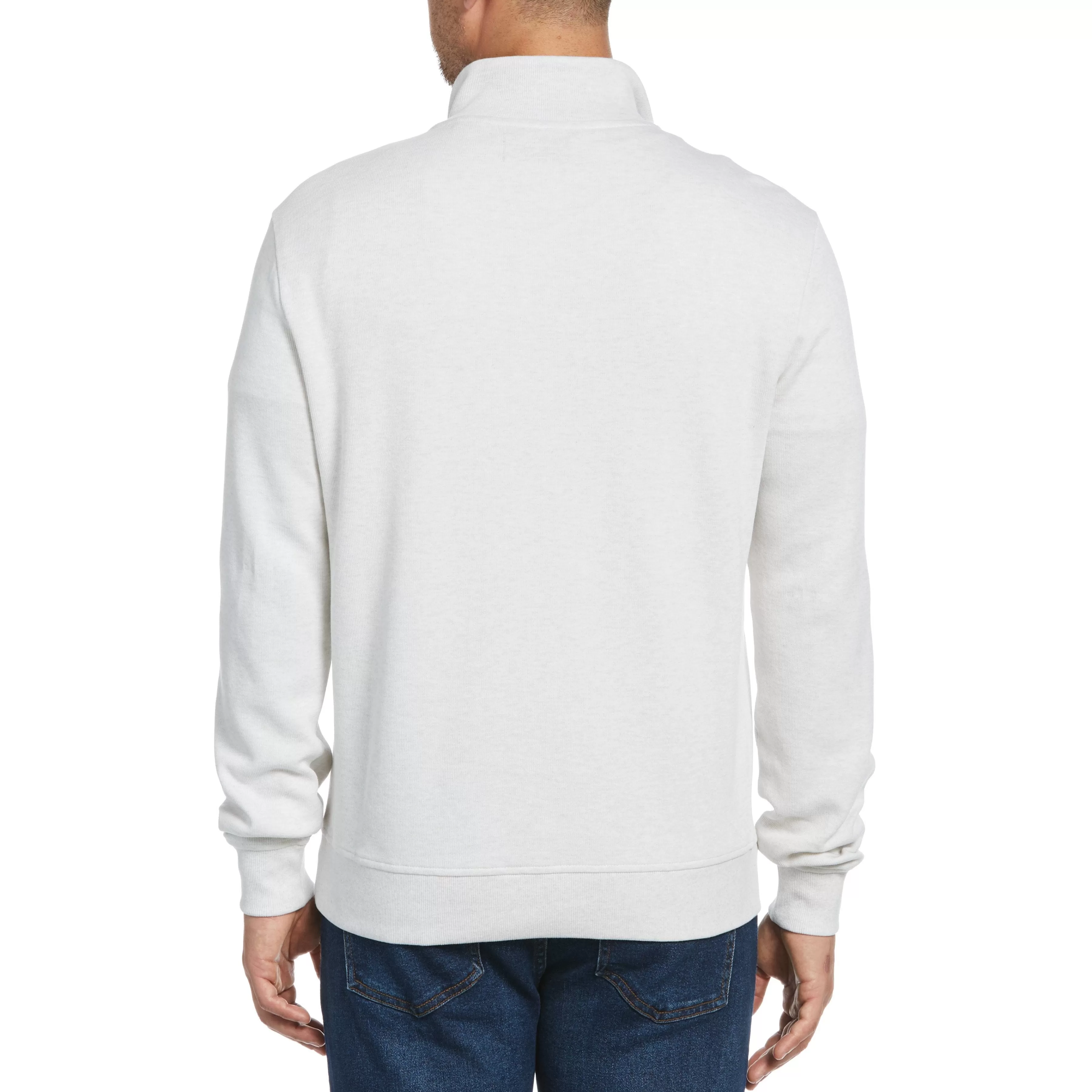 Flash Sale French Ribbed Quarter Zip Sweater Men Sweaters