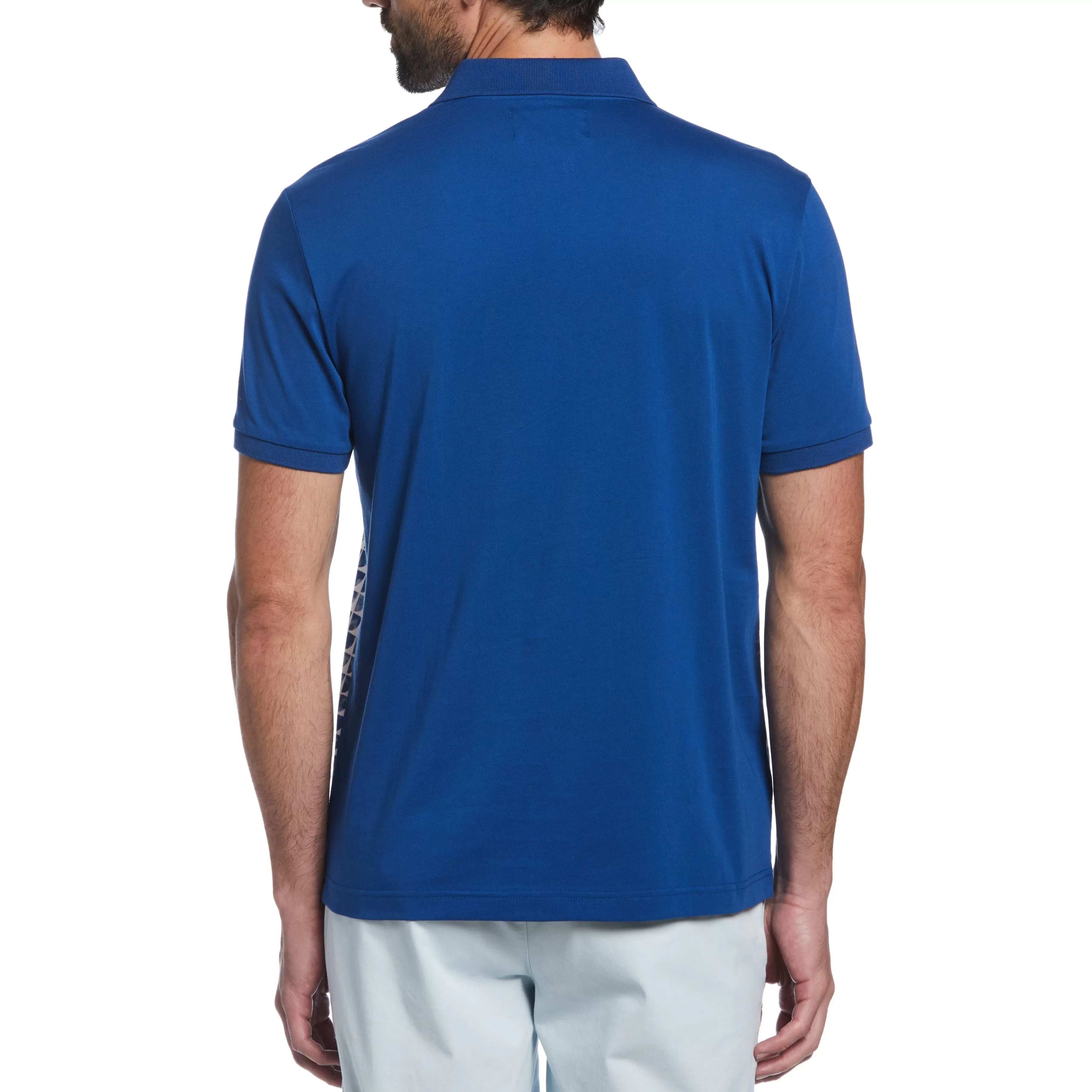 Cheap Geo Print Front Polo Men Polos