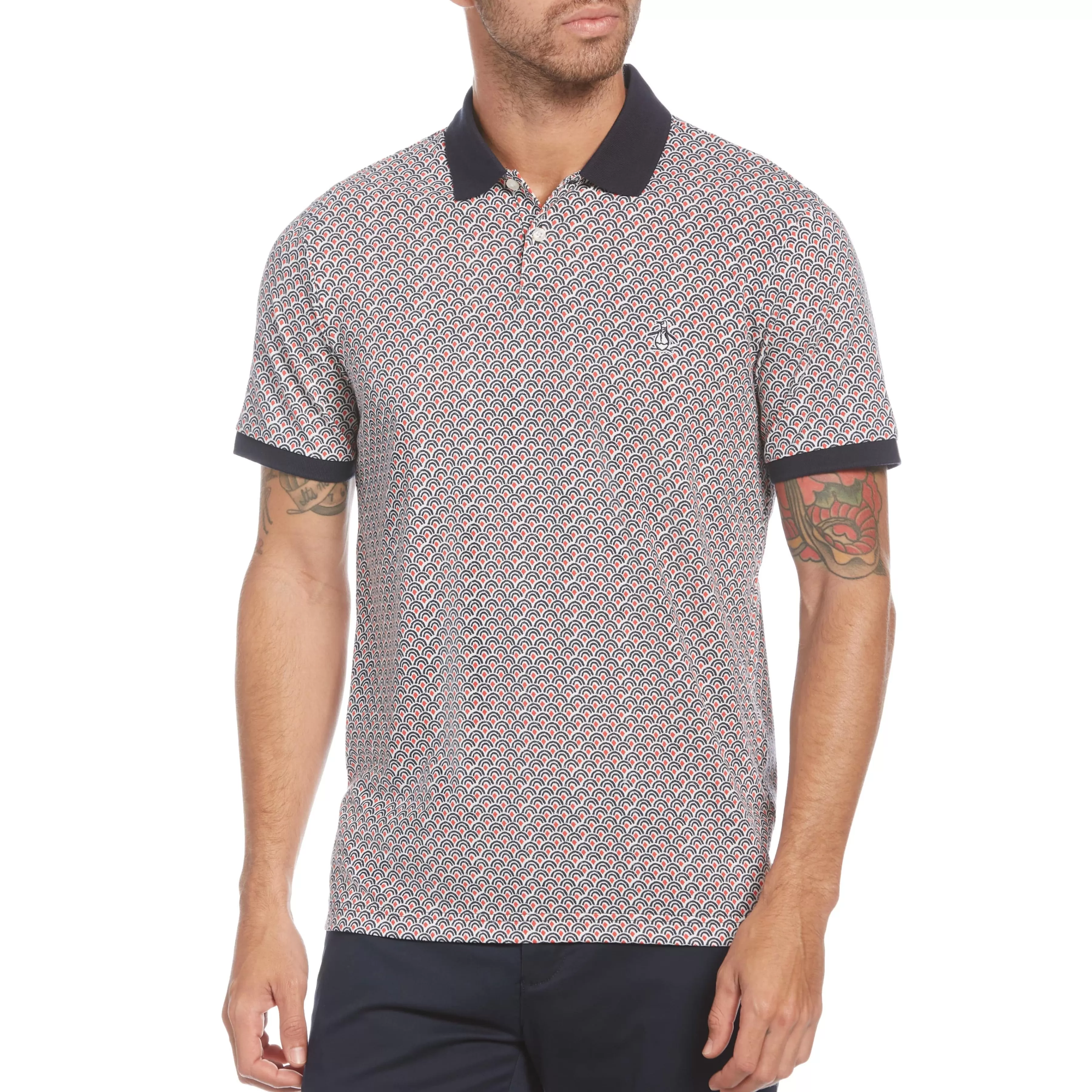 Store Geo Print Pima Cotton Polo Men Polos