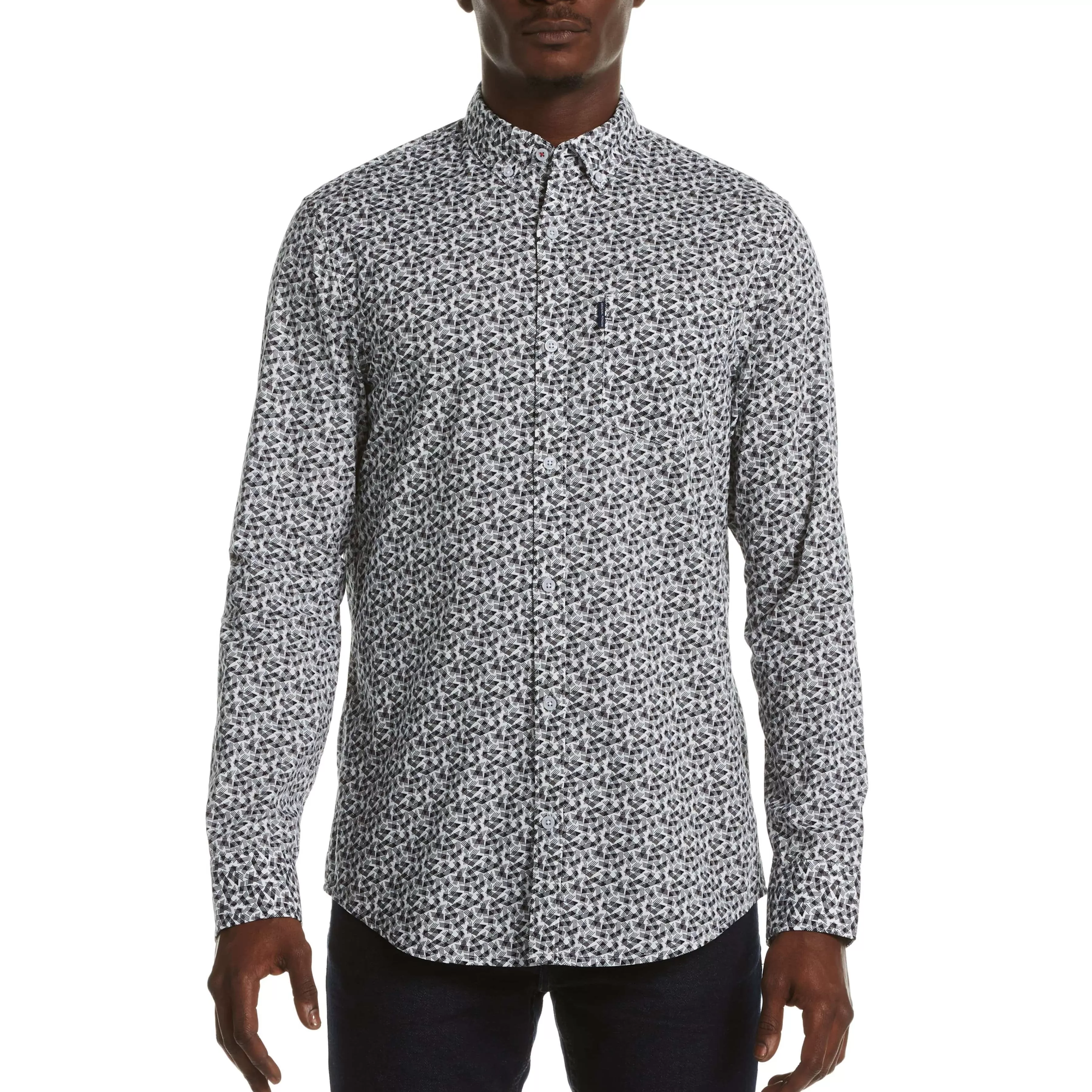 New Geo Print Shirt Men Shirts