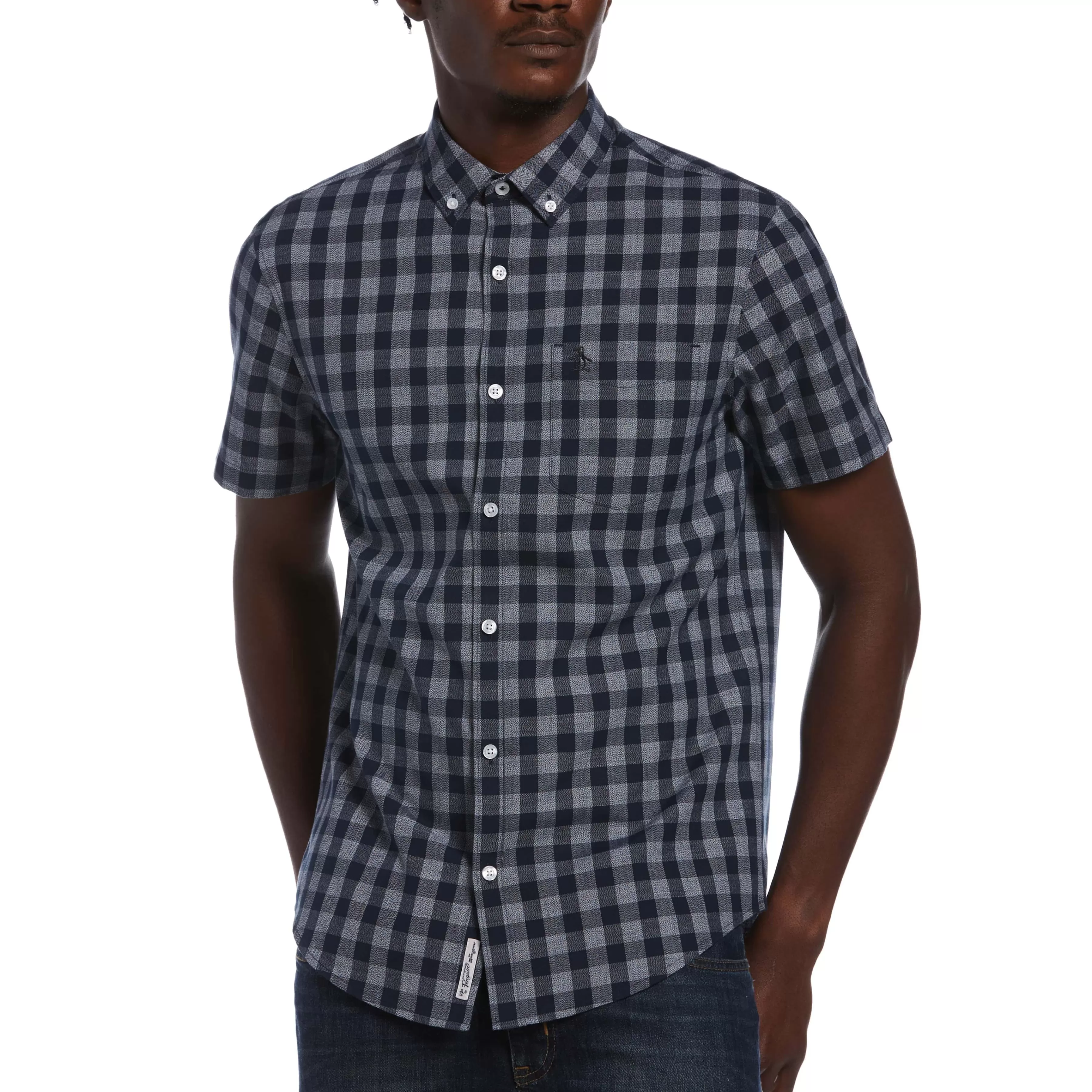 Store Gingham Shirt Men Shirts