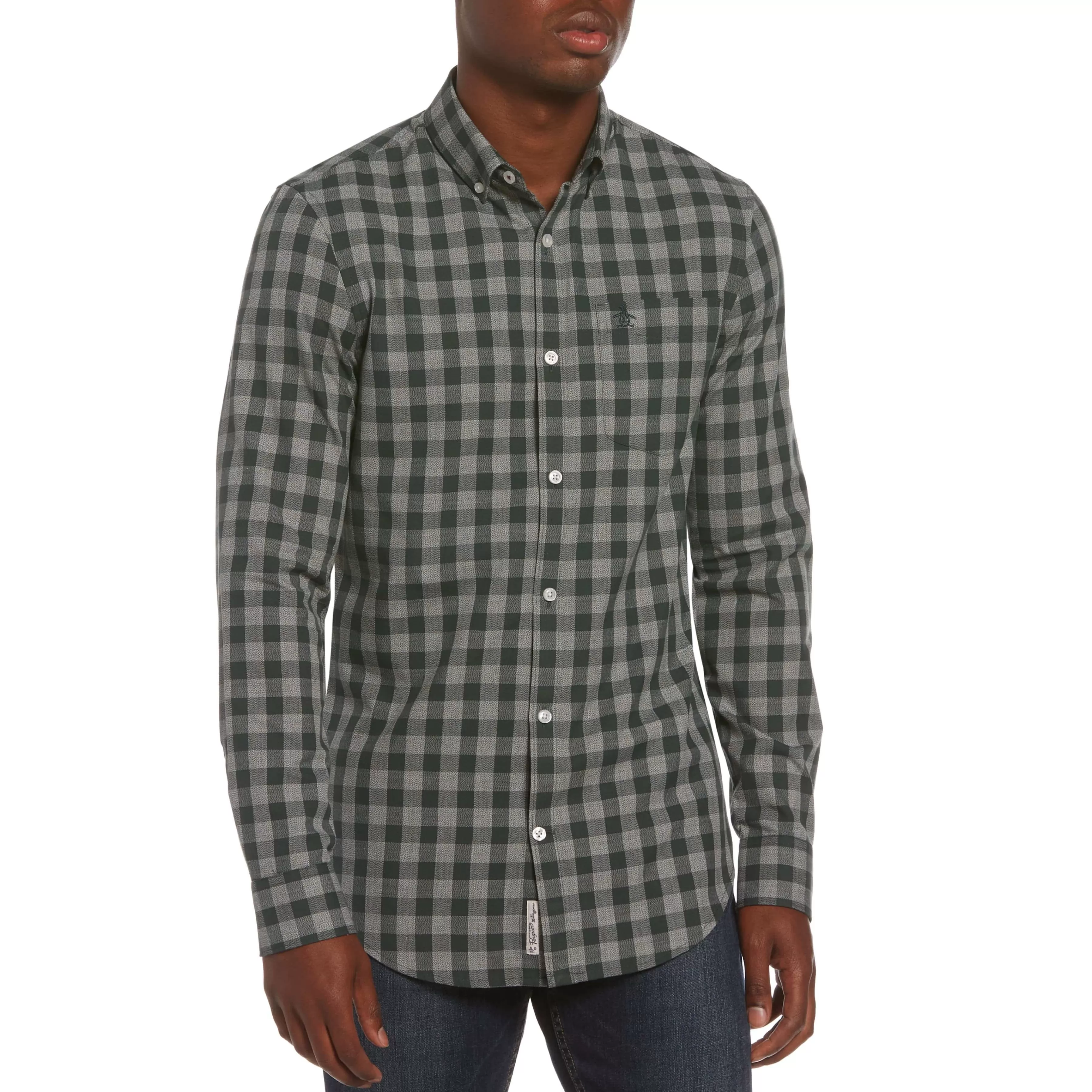 Store Gingham Shirt Men Shirts