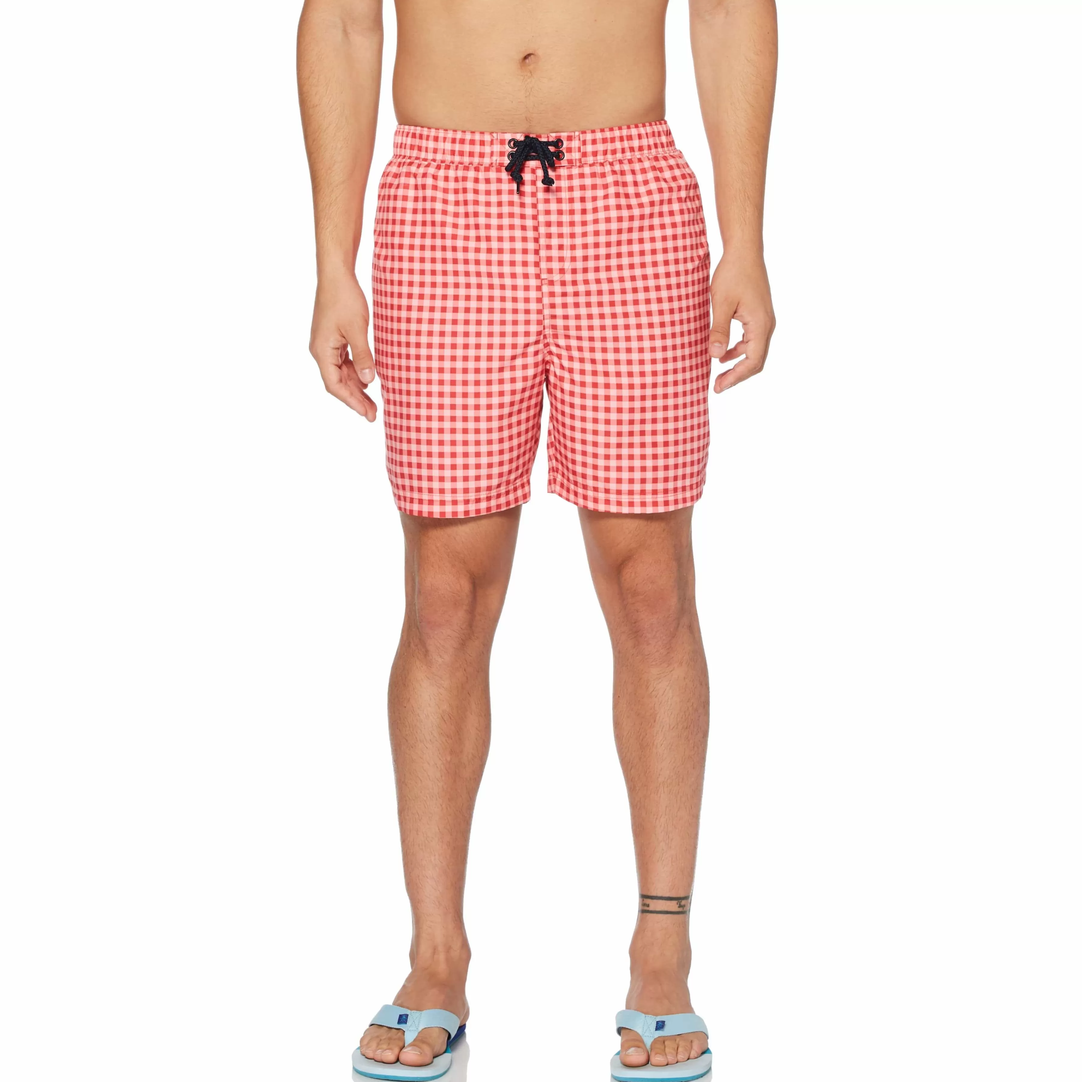 Shop Gingham Swim Trunk Men Swim