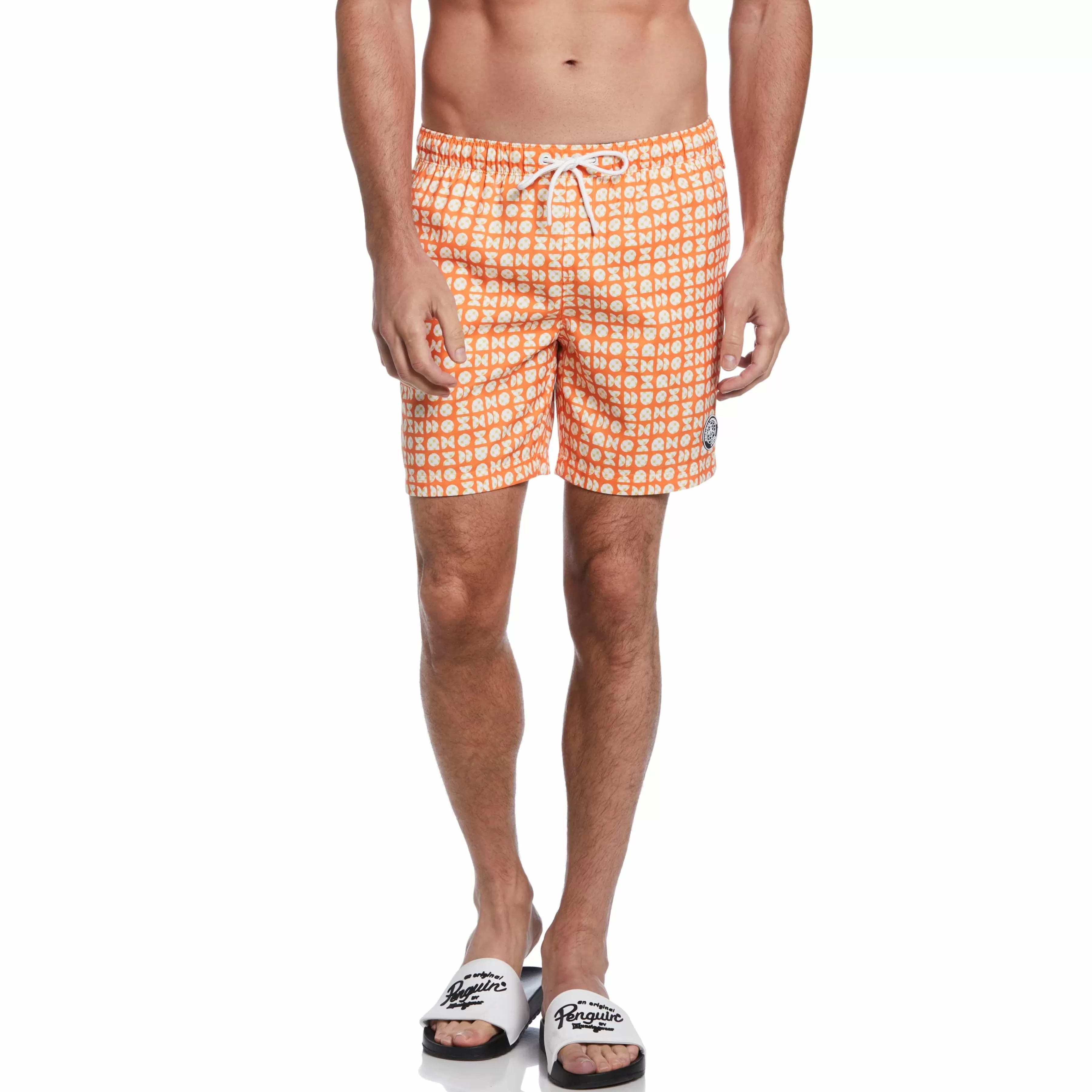 New Half Circle Print Swim Short Men Swim