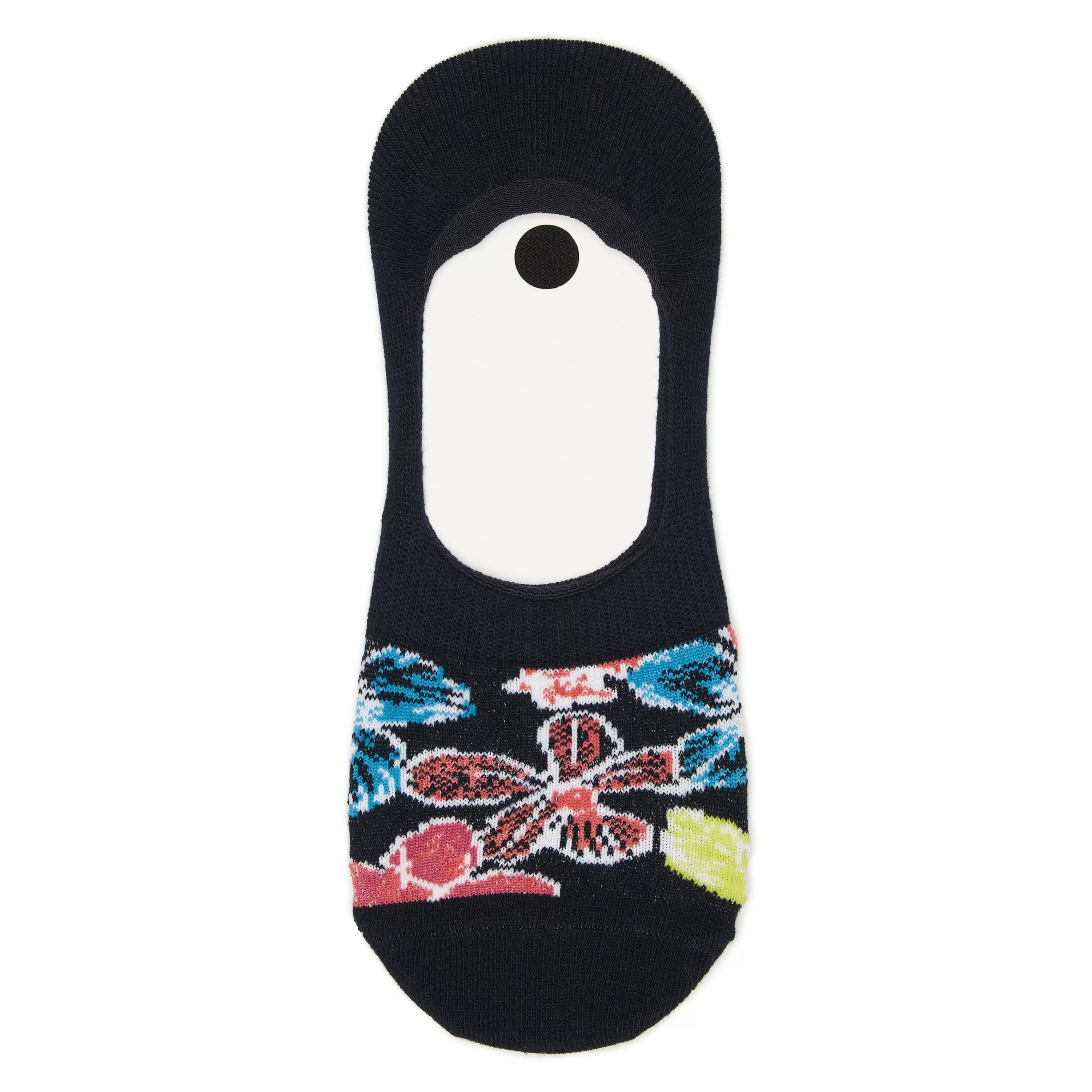 Cheap Hibiscus Floral No Show Men Socks