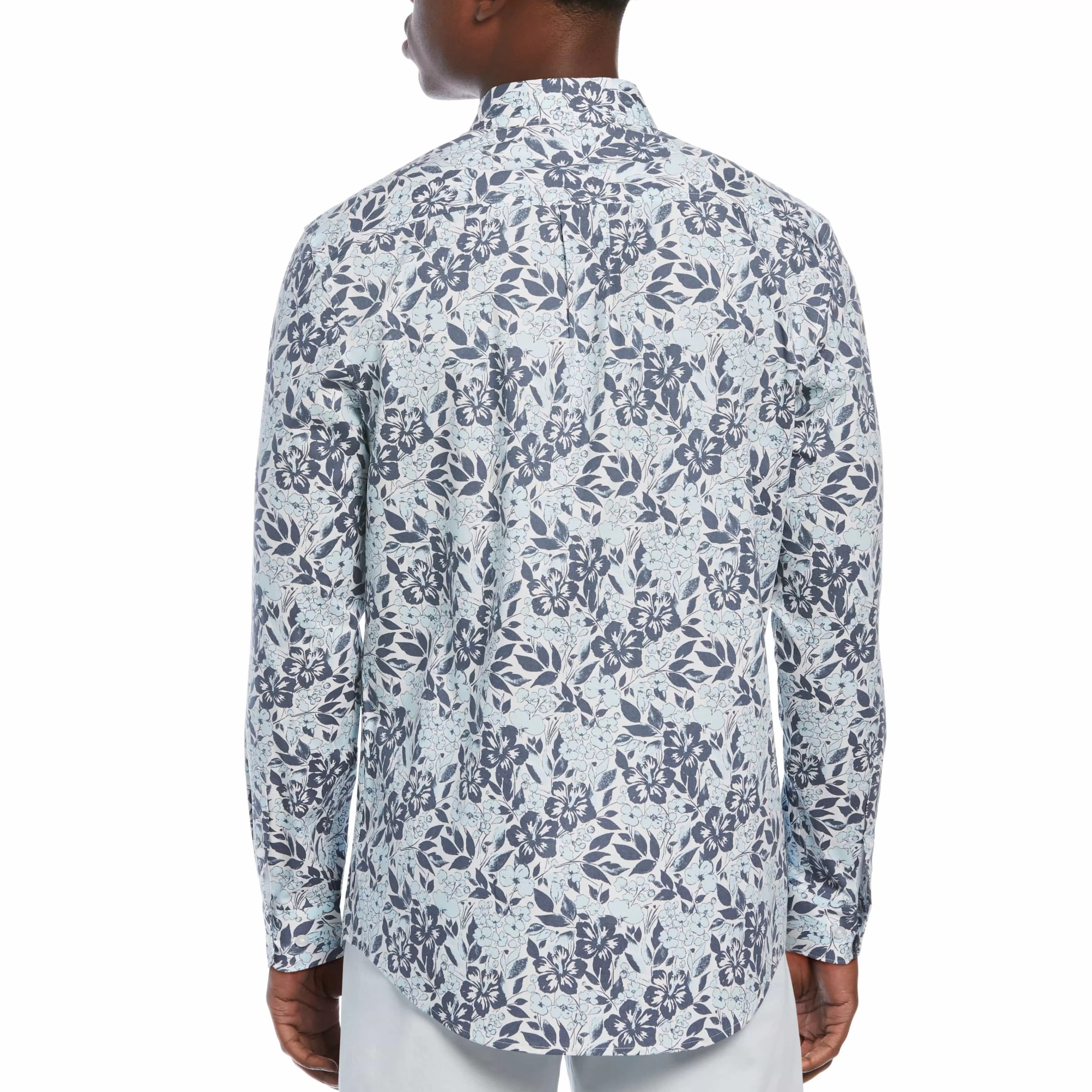 Best Sale Hibiscus Print Stretch Shirt Men Shirts