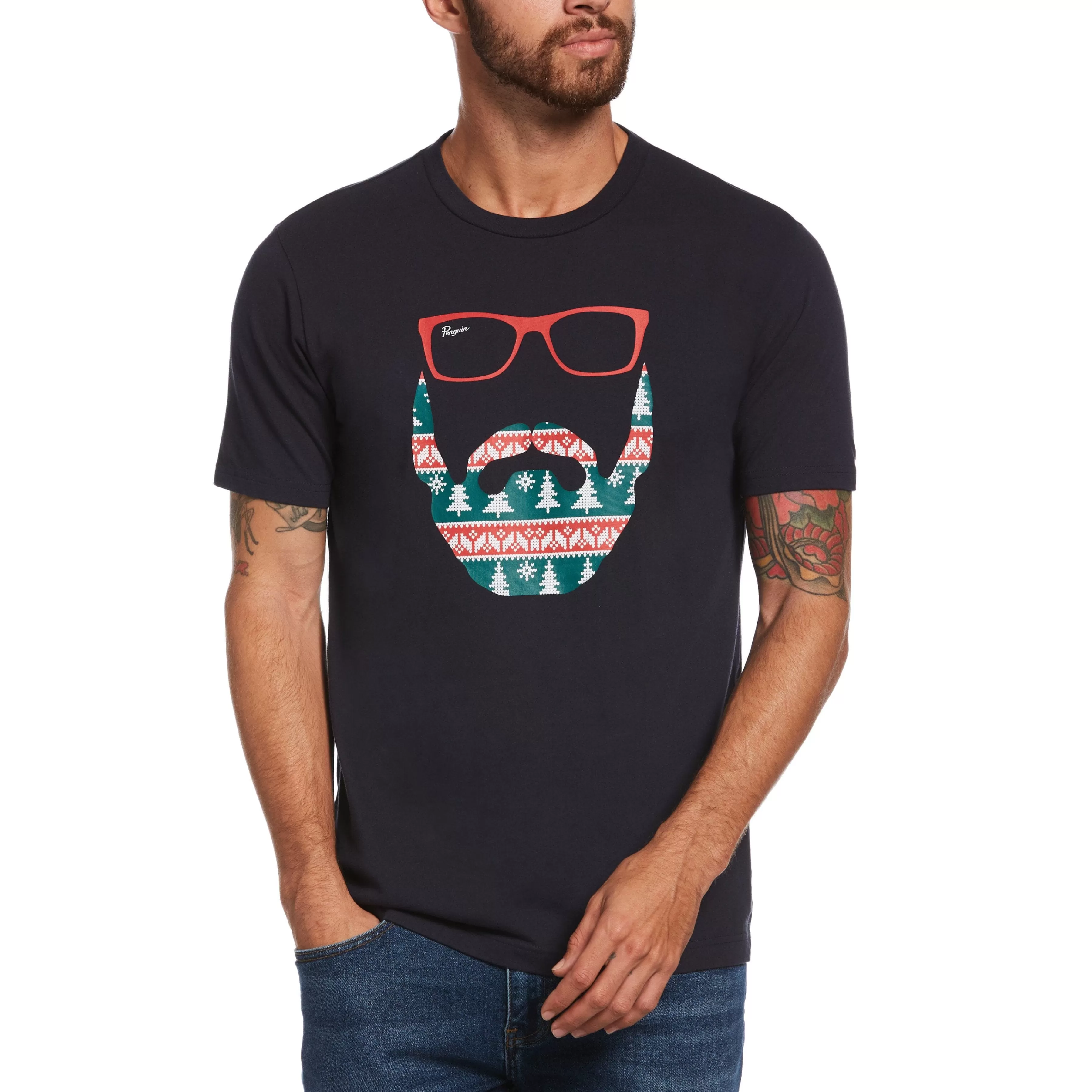 Shop Holiday Beard Tee Men Tees