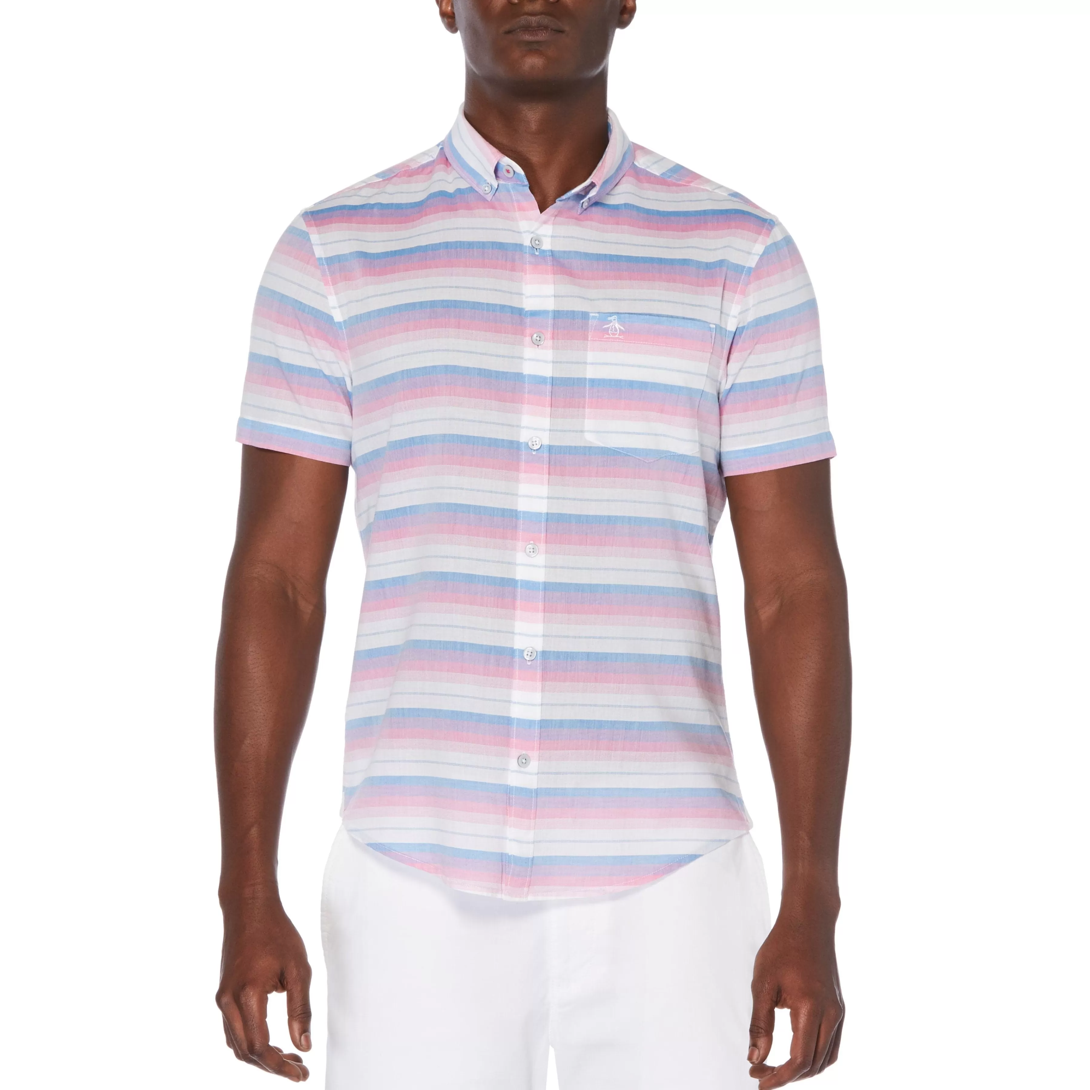 Sale Horizontal Poplin Stripe Men Shirts