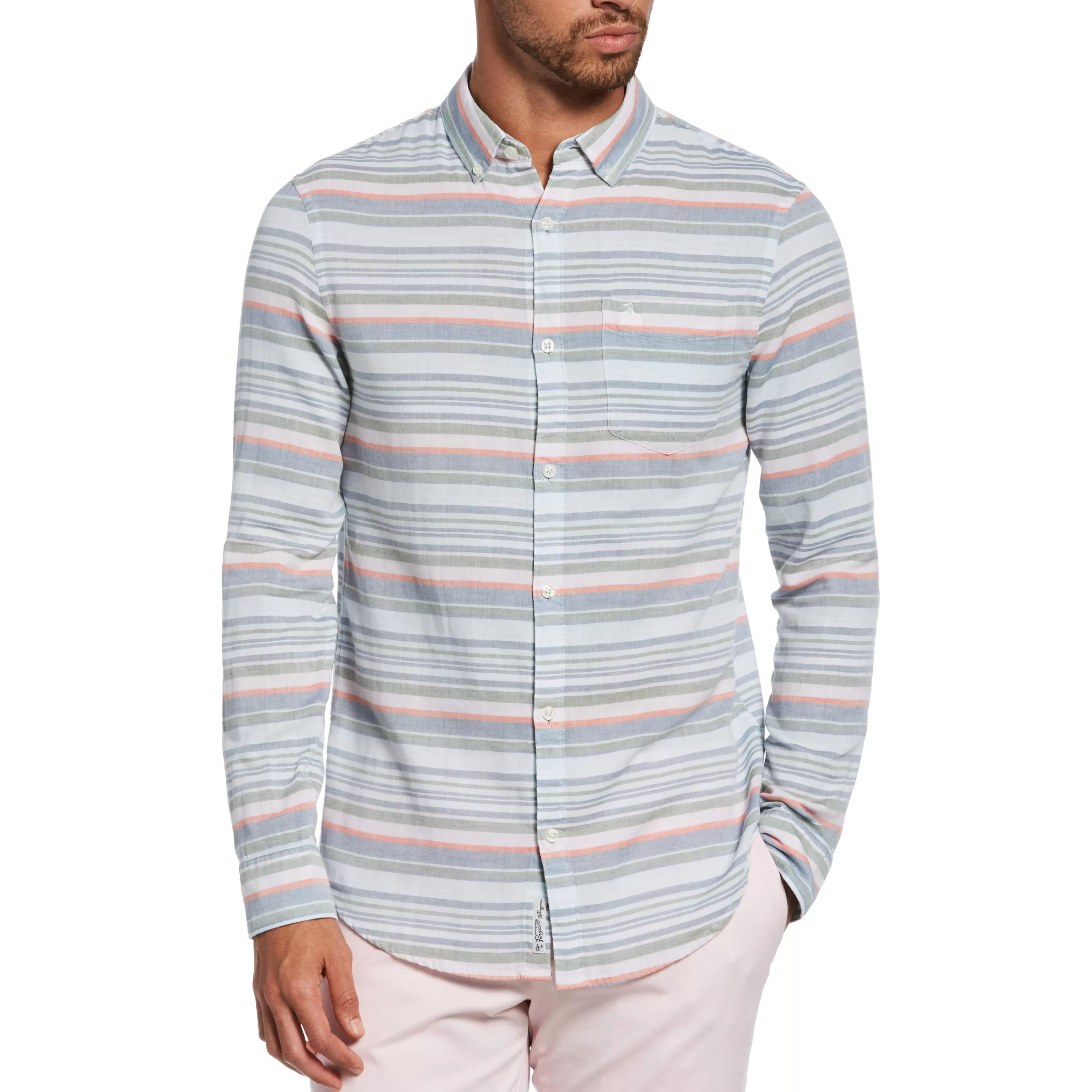 Cheap Horizontal Stripe Shirt Men Shirts