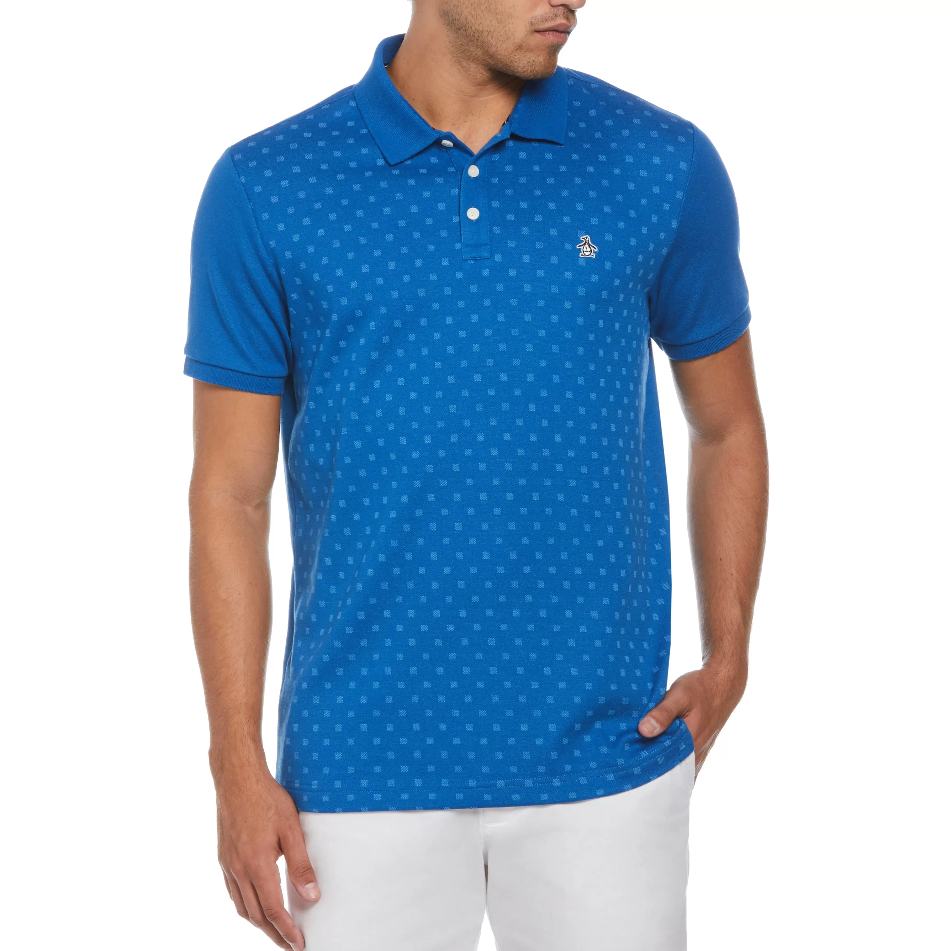 Store Jacquard Check Polo Men Polos