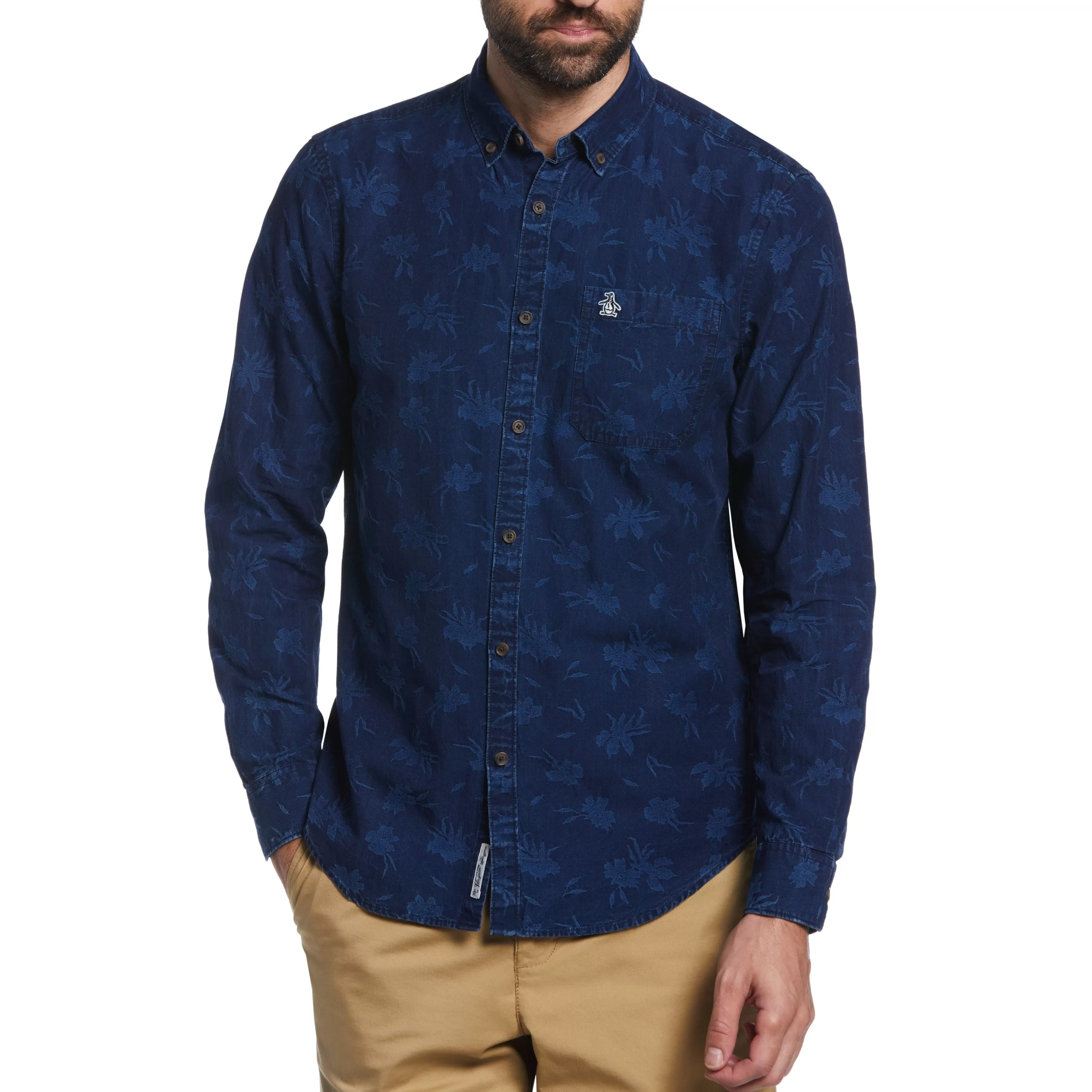 Discount Jacquard Denim Shirt Men Shirts