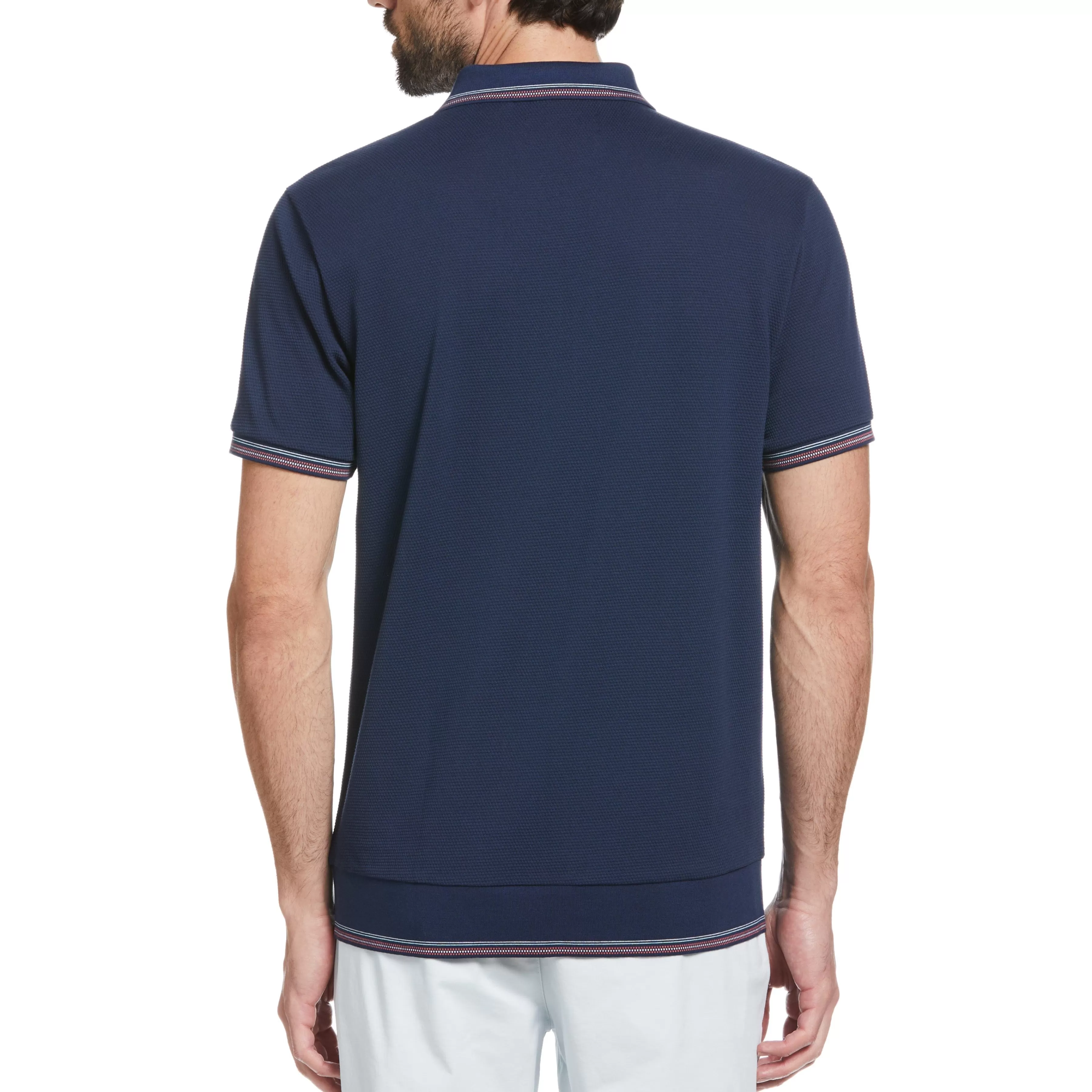 New Jacquard Zip Polo Men Polos