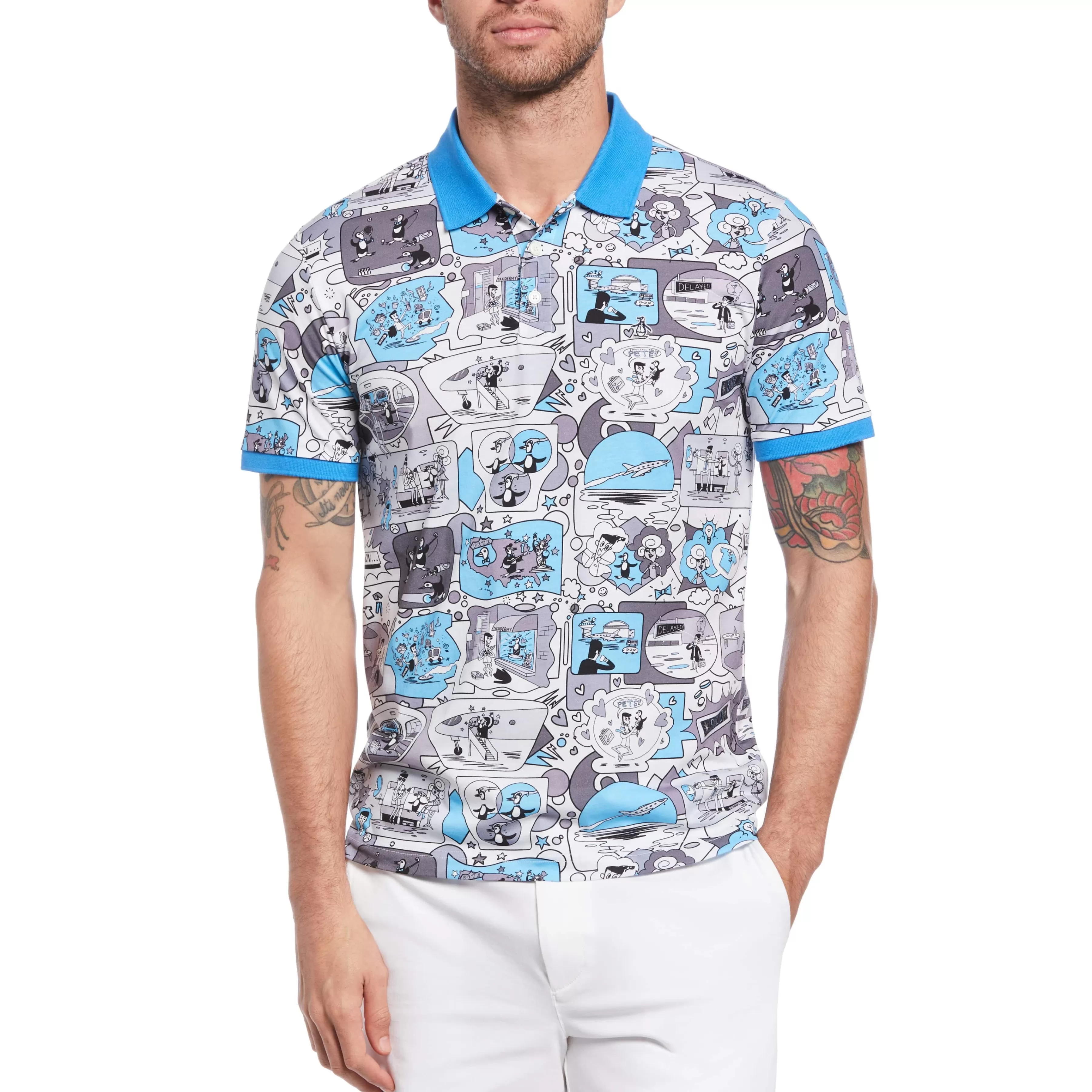 Outlet Jethro Haynes Print Polo Men Polos