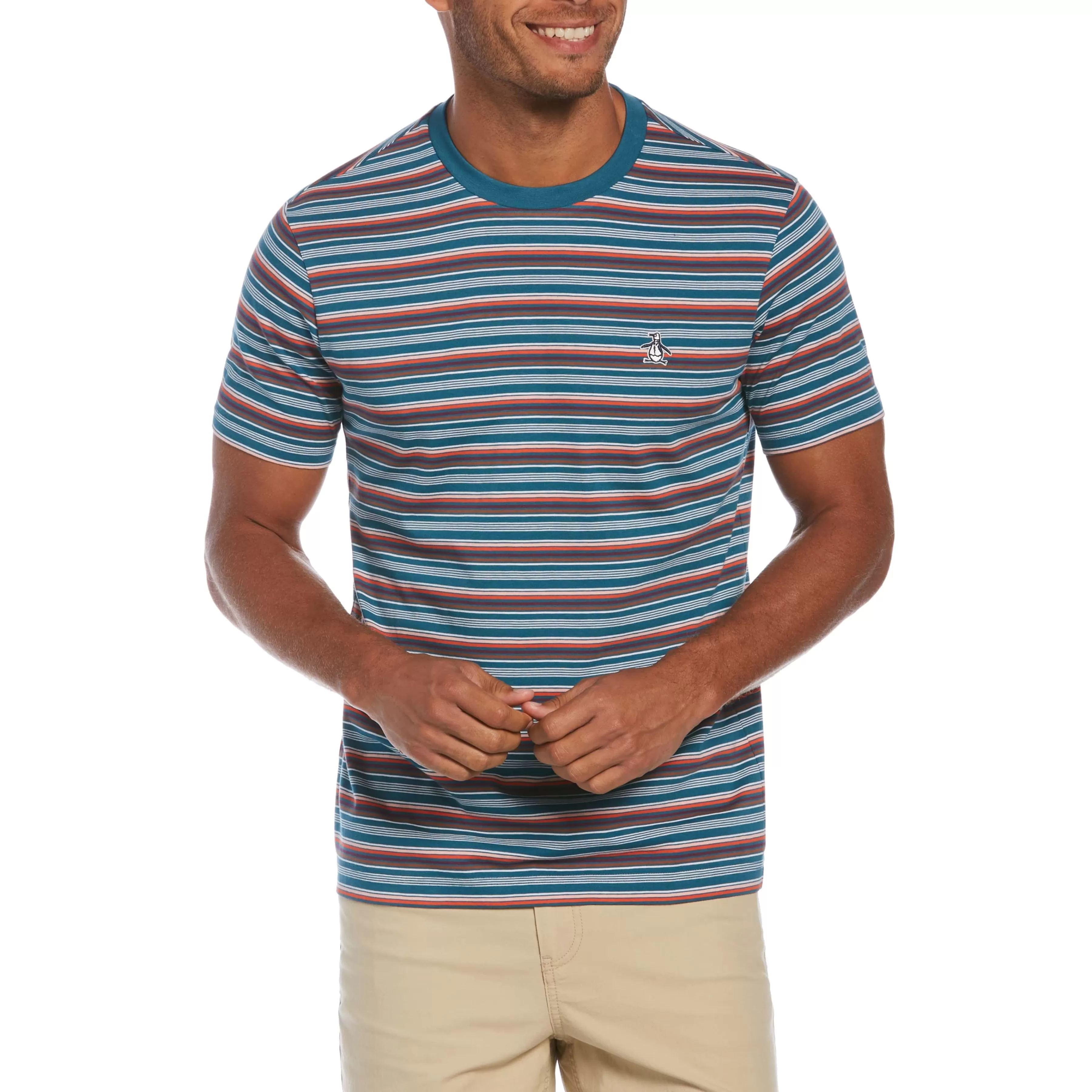 Best Knit Fashion Stripe Tee Men Tees