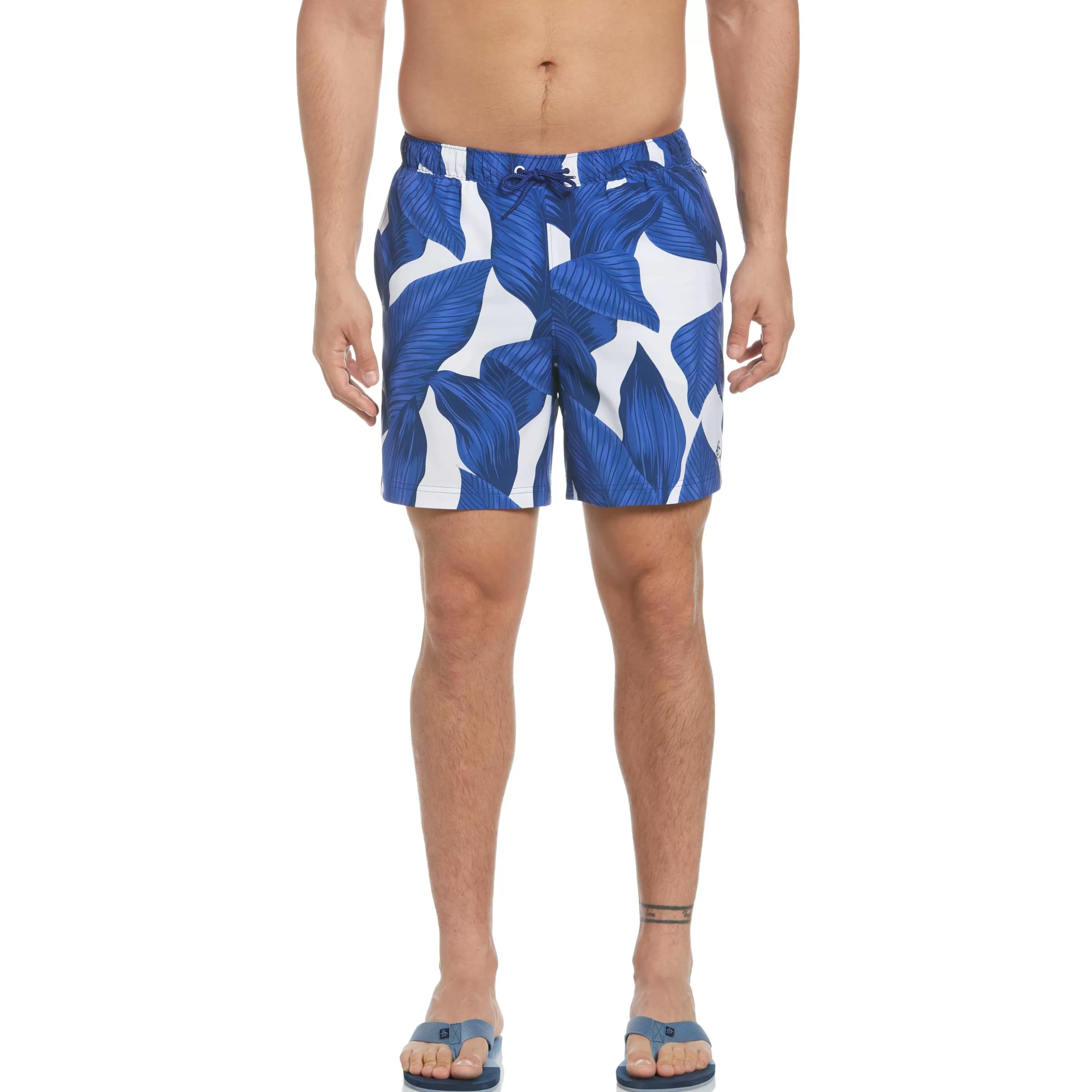 Clearance Leaf Print Eco Swim Short Men Swim