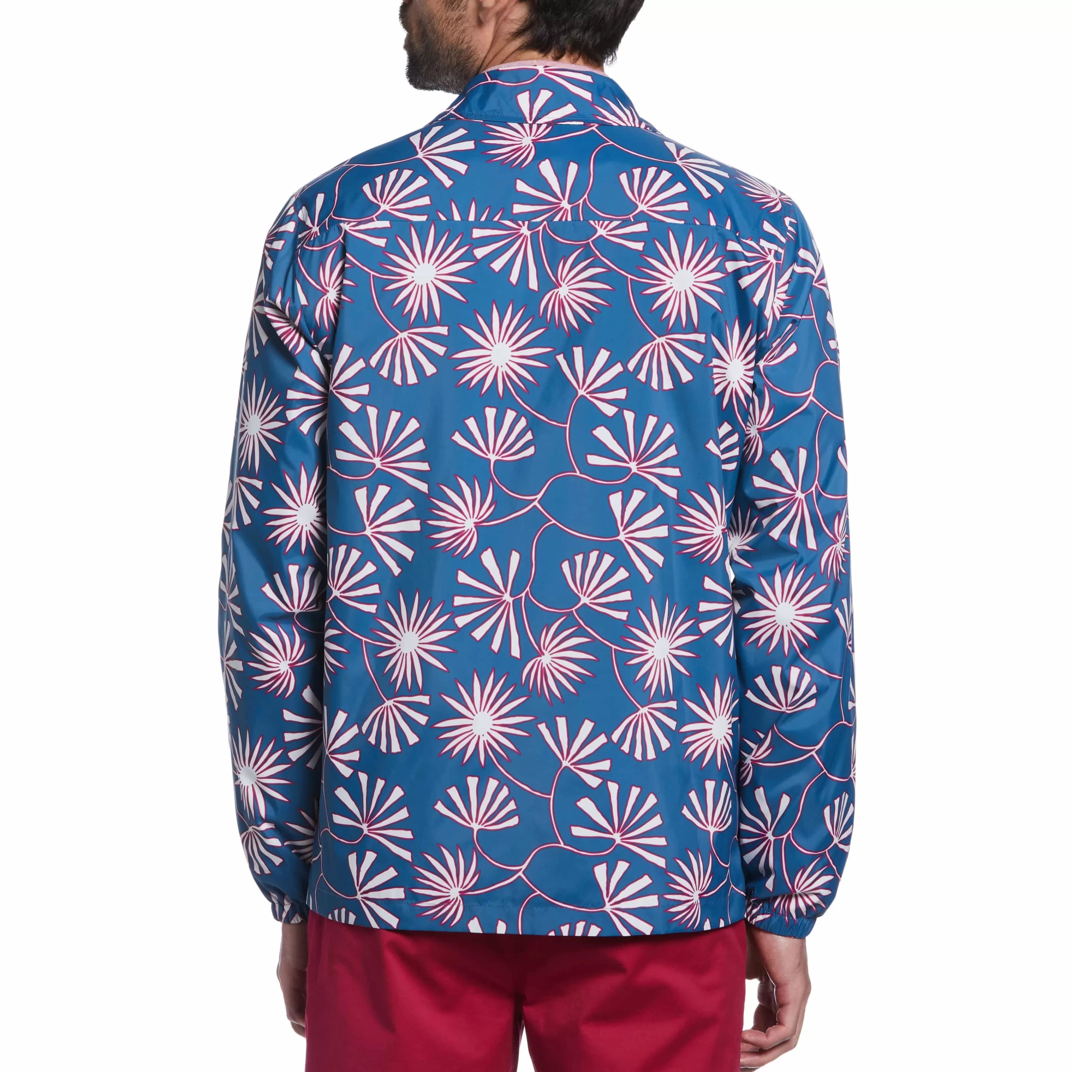 New Leaf Print Rain Jacket Men Jackets & Vests