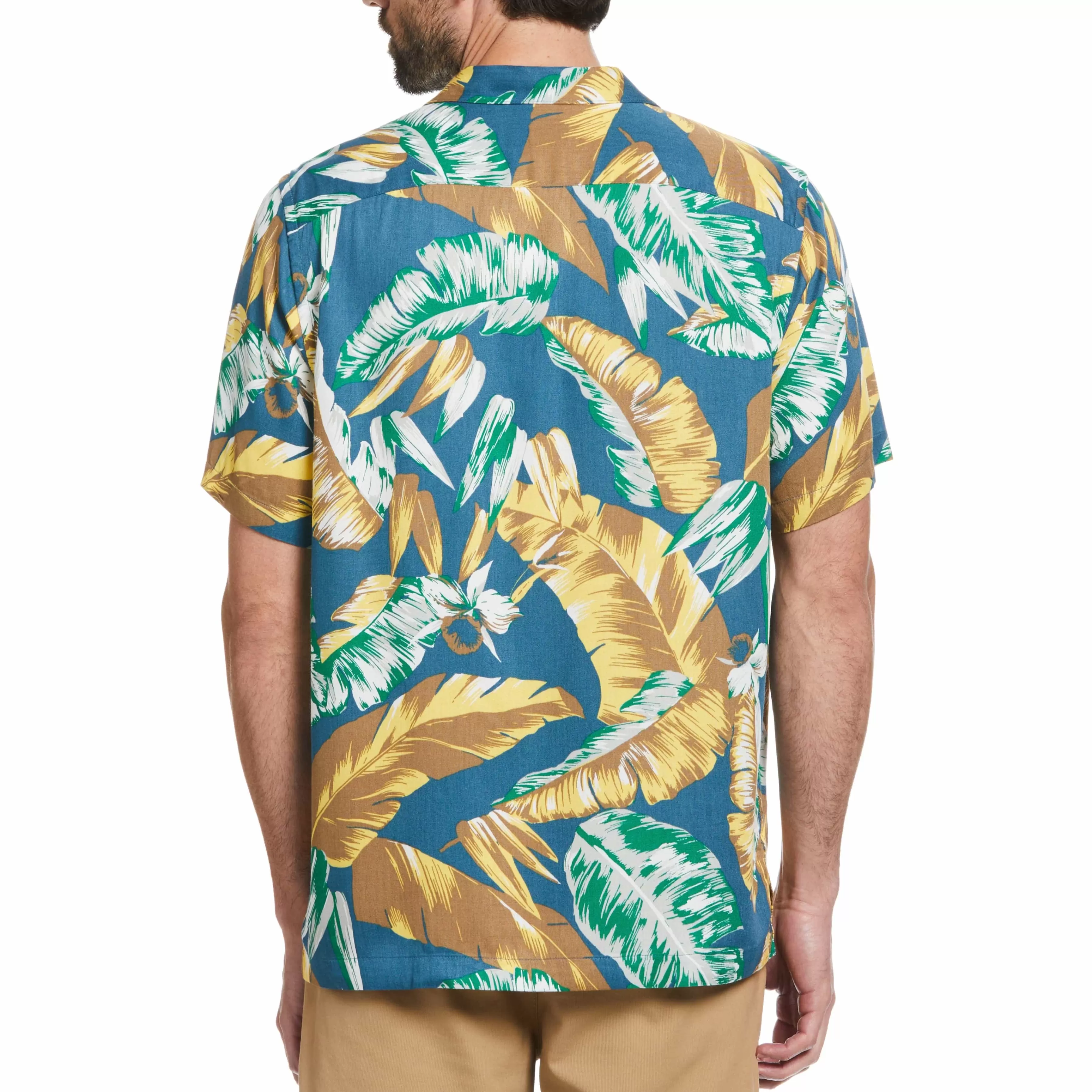 Clearance Leaf Print Shirt Men Shirts