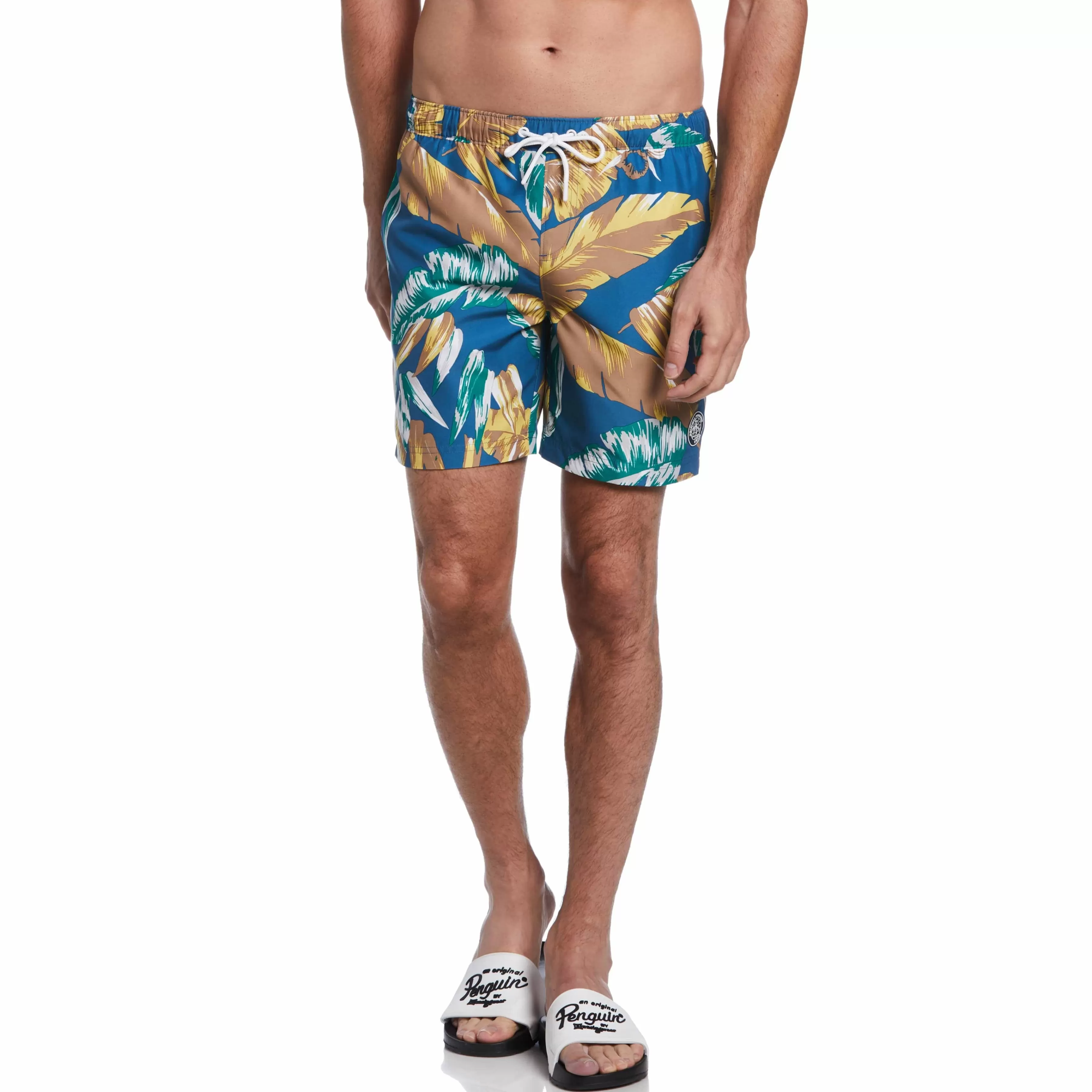 Flash Sale Leaf Print Swim Short Men Swim