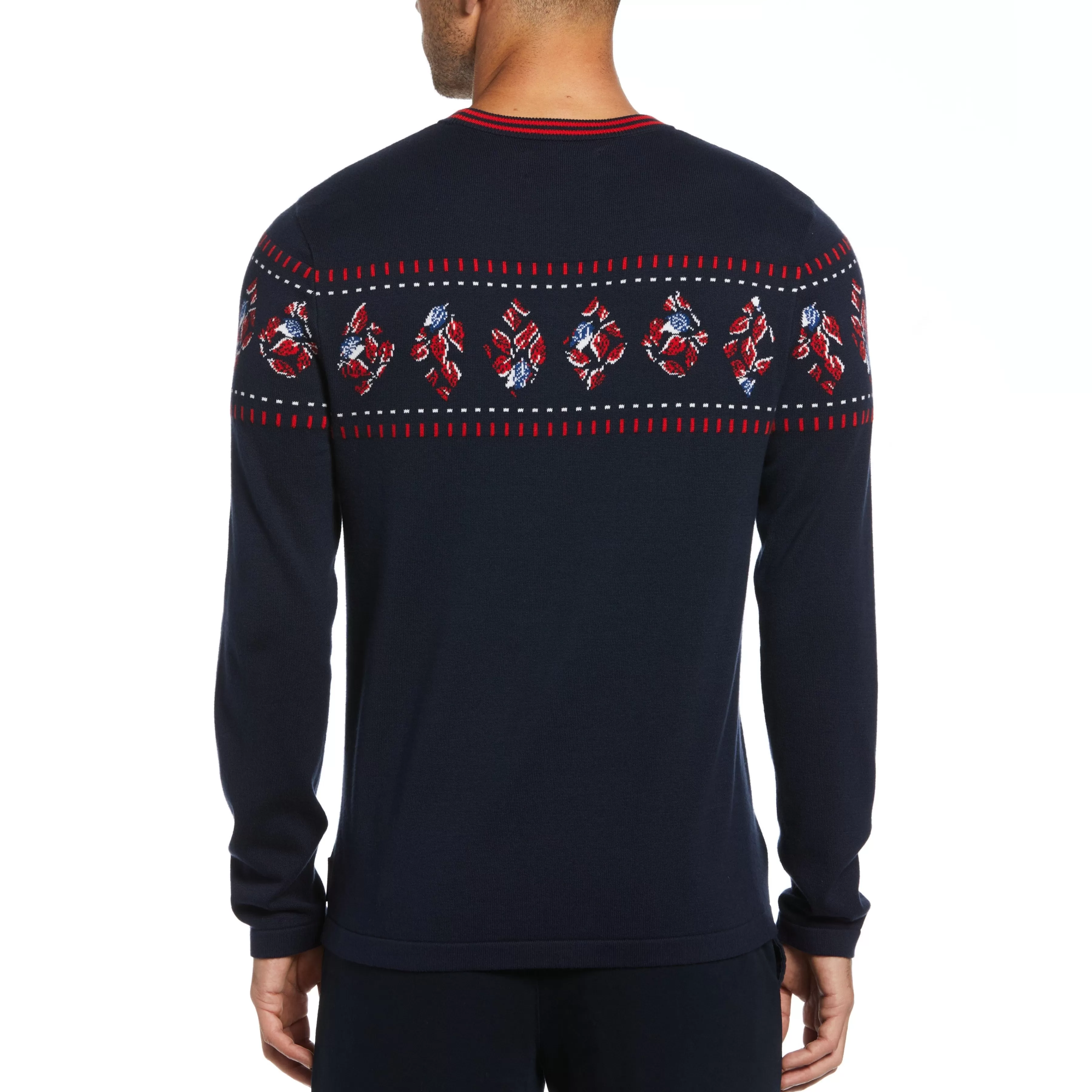 Hot Leaf Stripe Sweater Men Sweaters