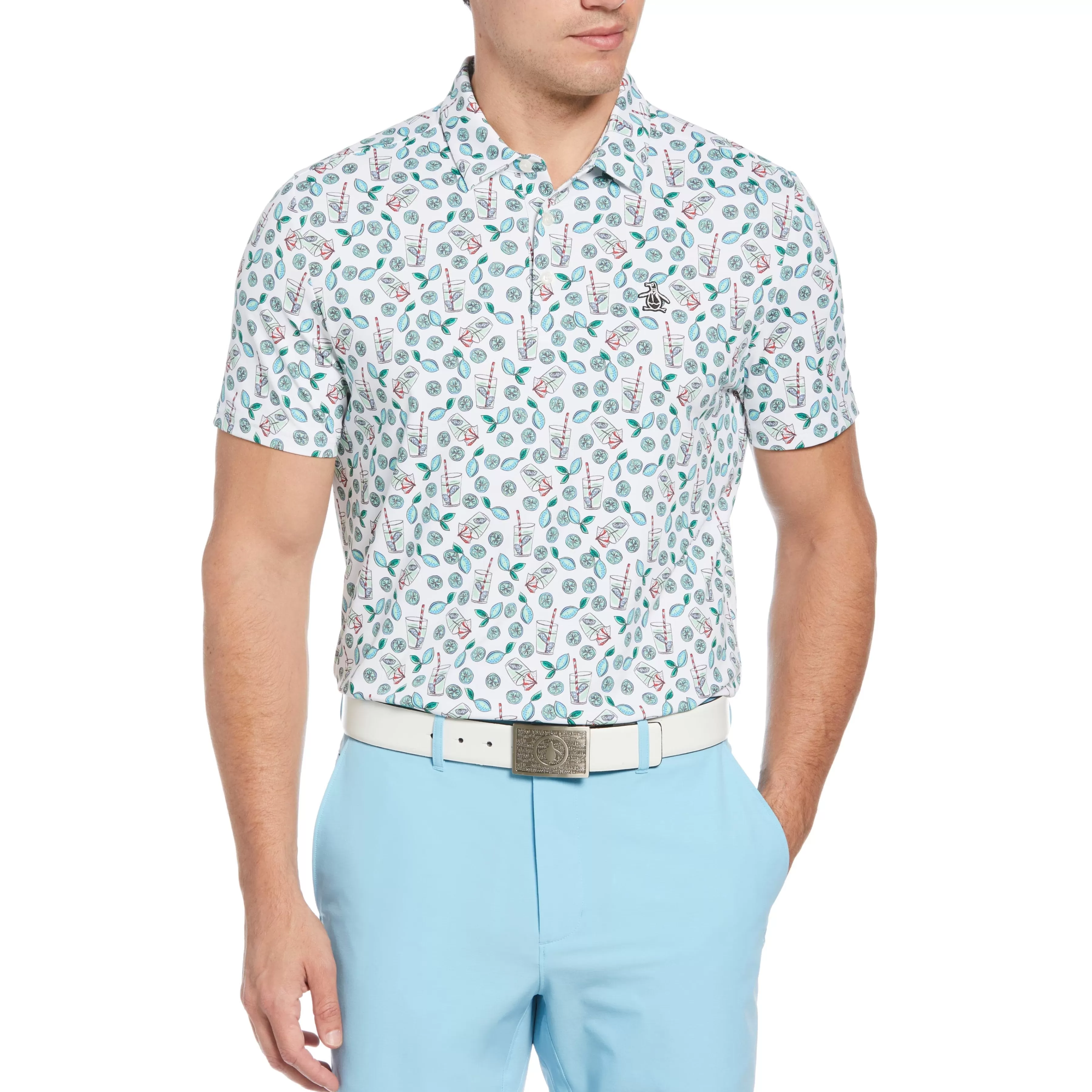 Hot Lemonade Print Golf Polo Men Polos