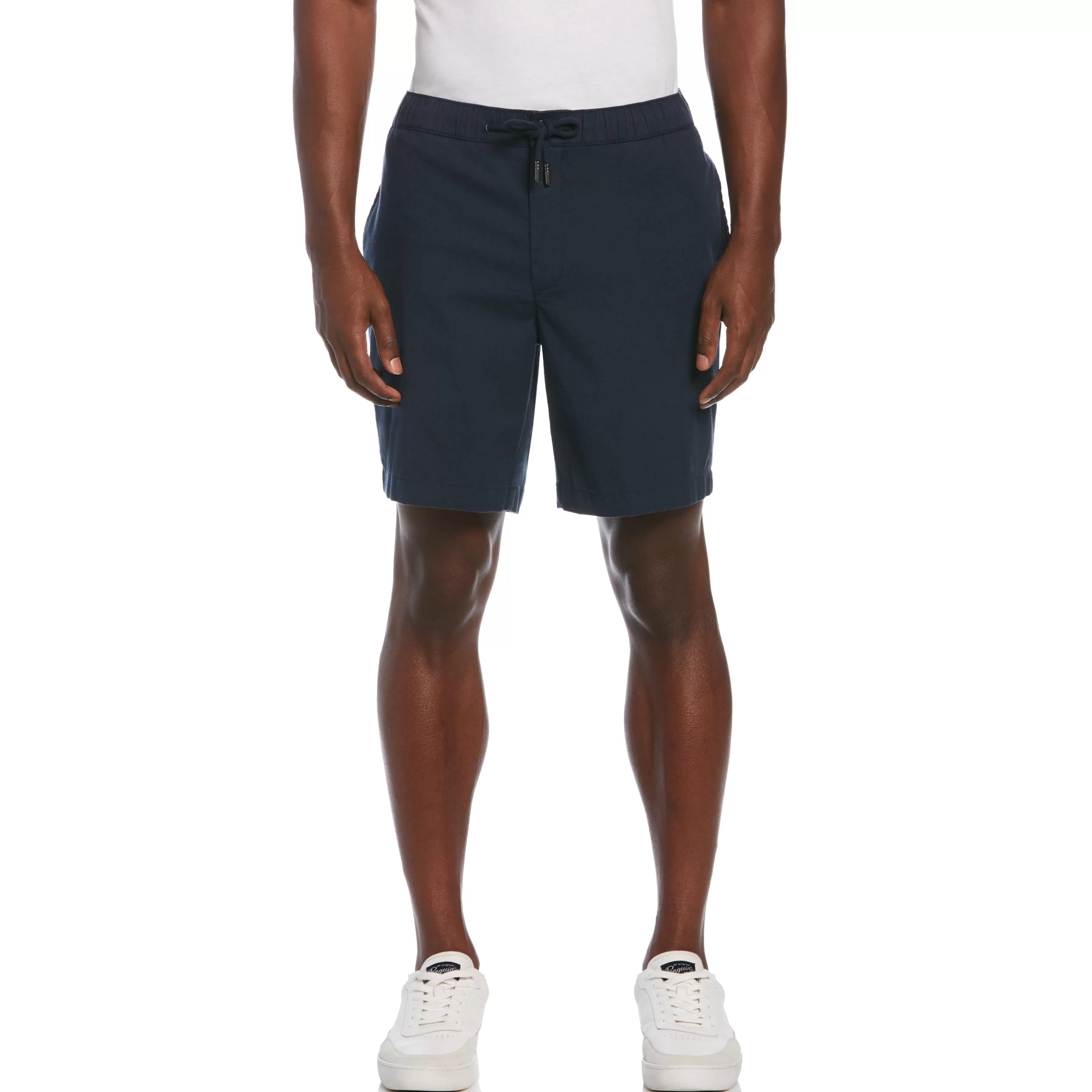 Discount Linen Blend Drawstring Shorts Men Shorts