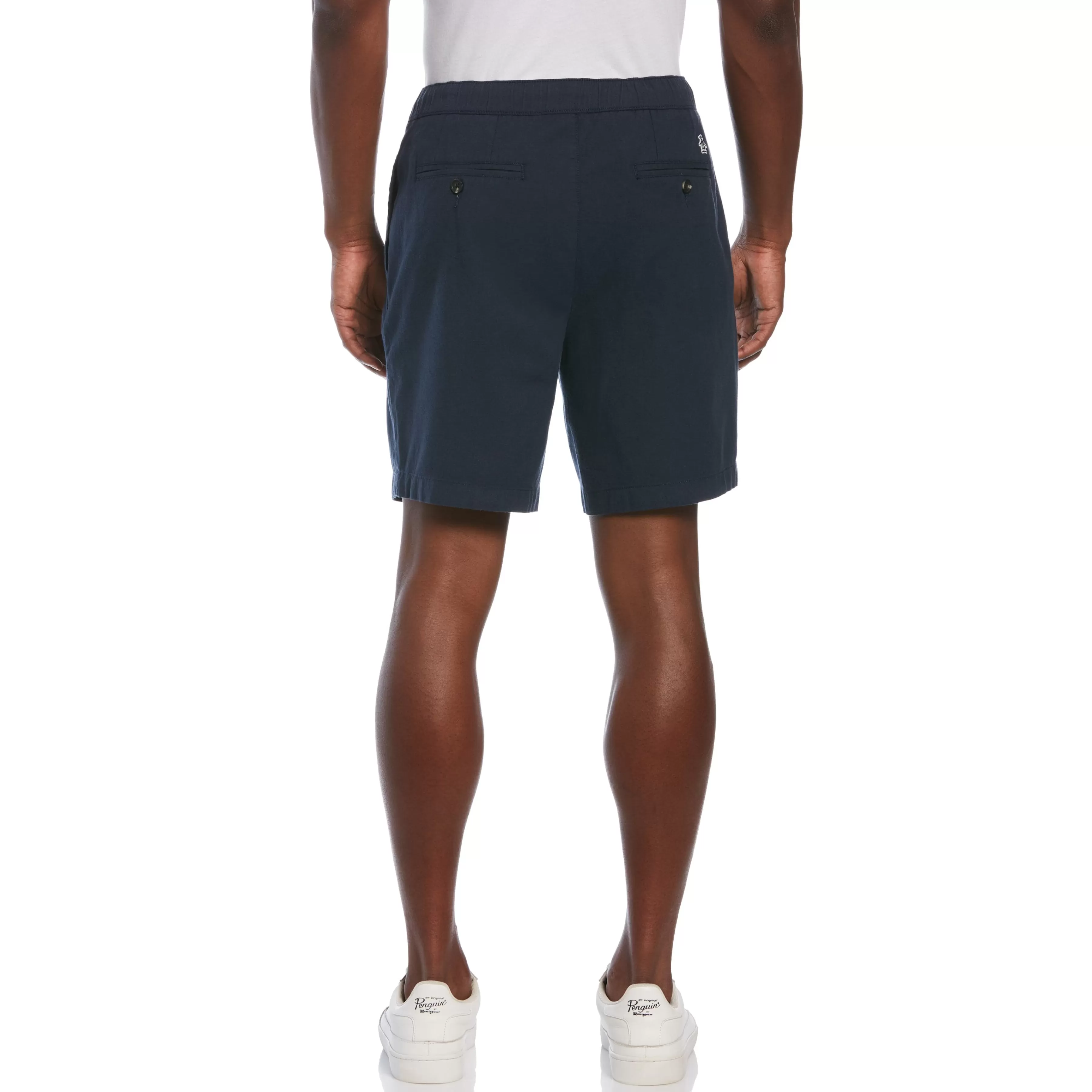 Discount Linen Blend Drawstring Shorts Men Shorts