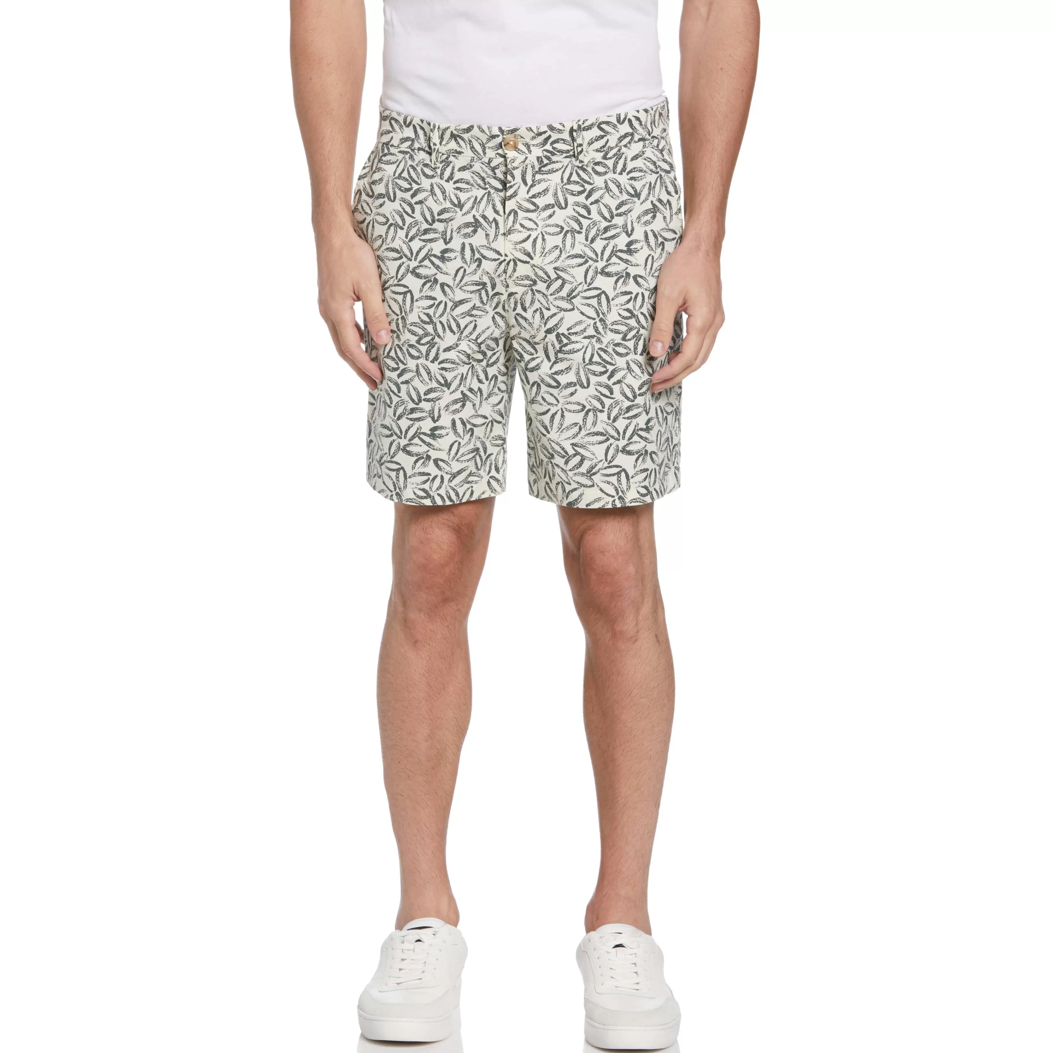 Store Linen Blend Oval Print Short Men Shorts
