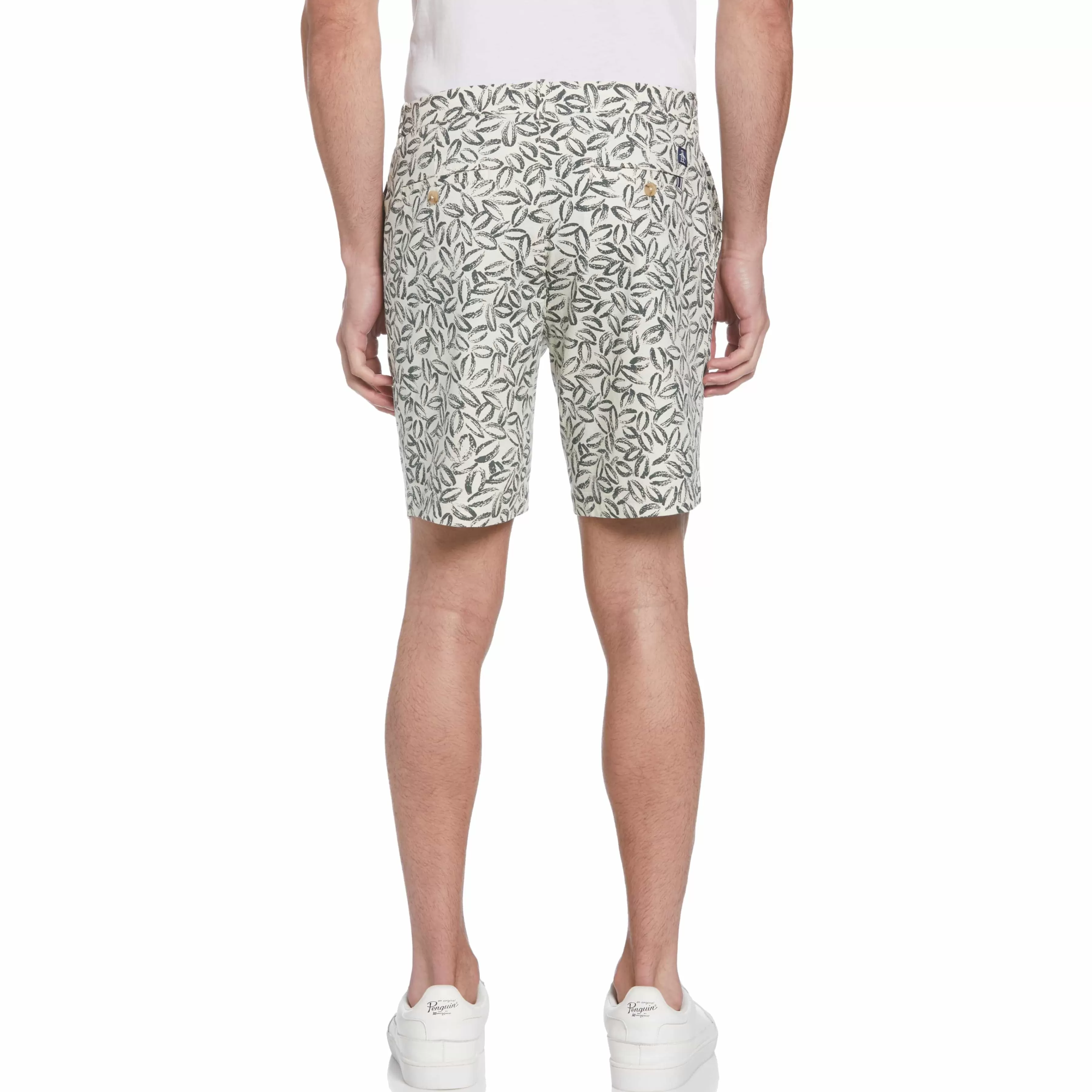 Store Linen Blend Oval Print Short Men Shorts