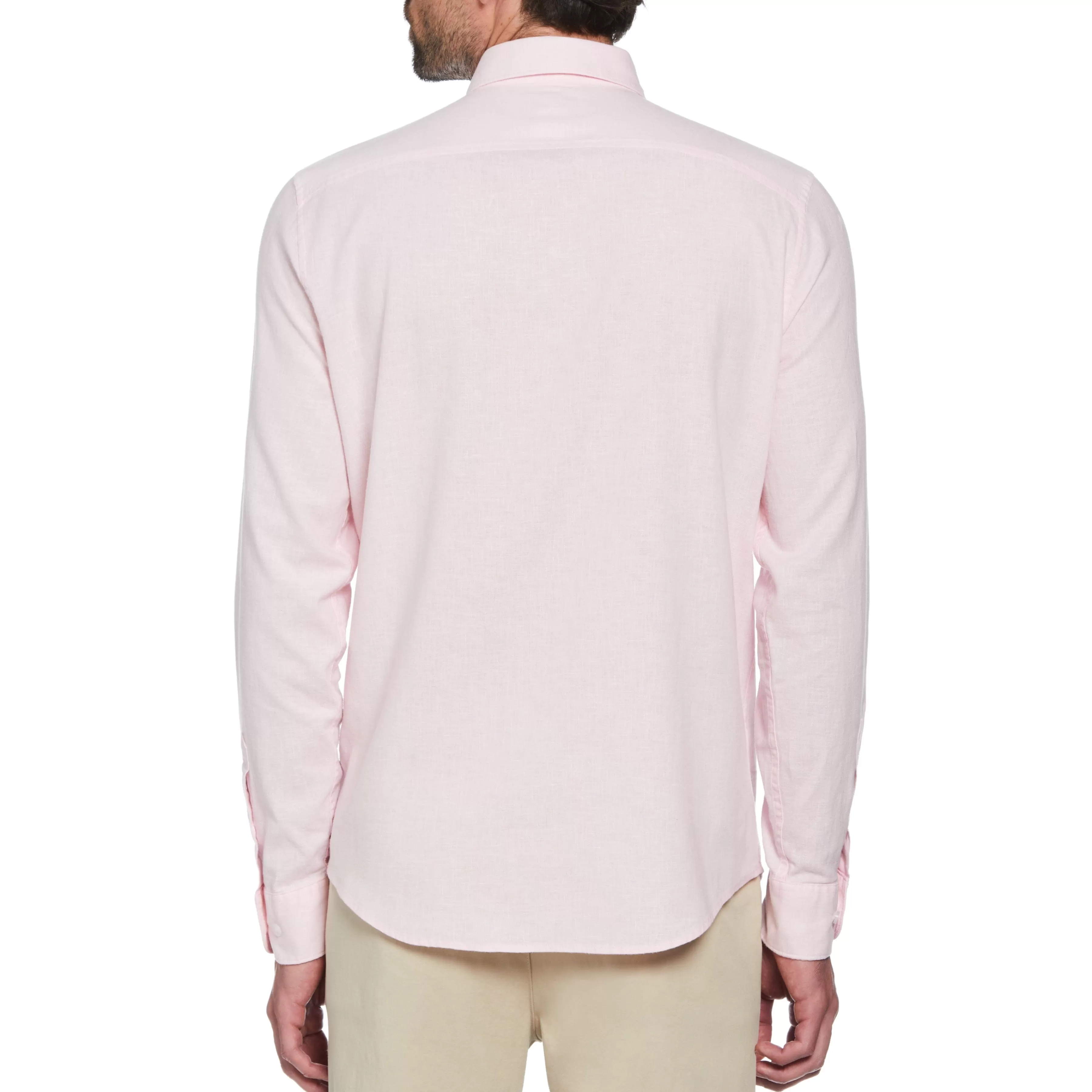 Outlet Linen Blend Shirt Men Shirts