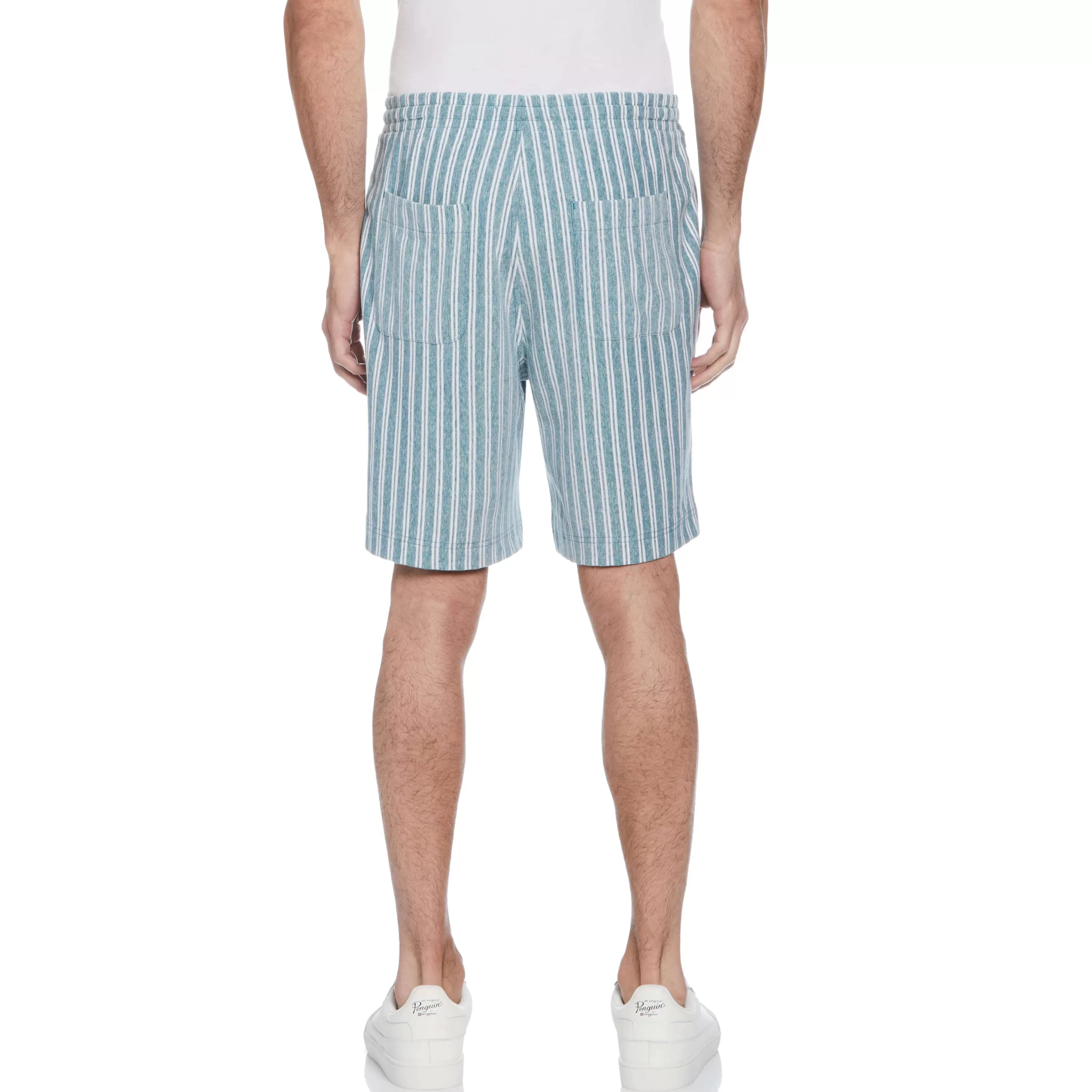 Discount Linen Blend Stripe Birdseye Pique Short Men Shorts
