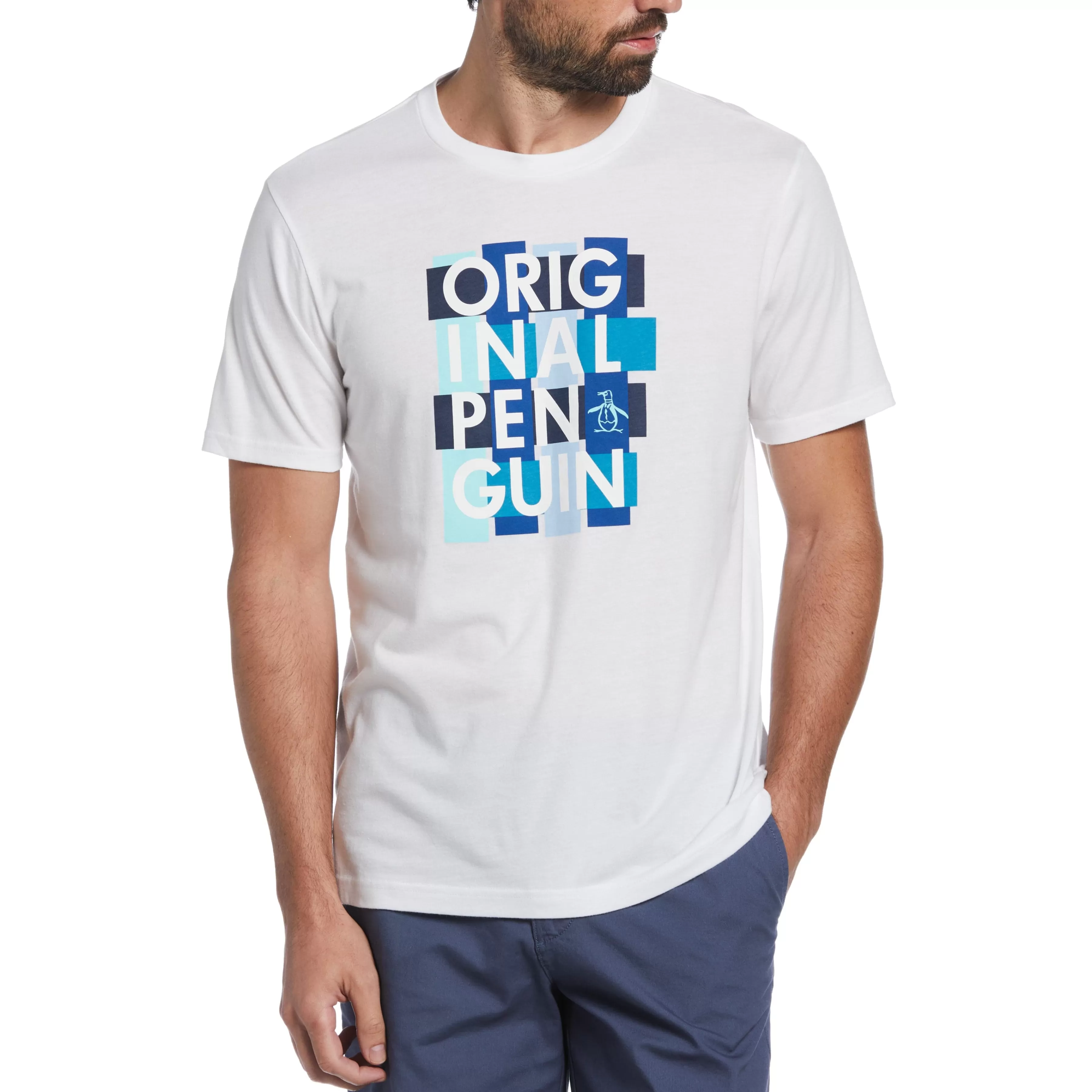 Store Logo Weave Print Tee Men Tees